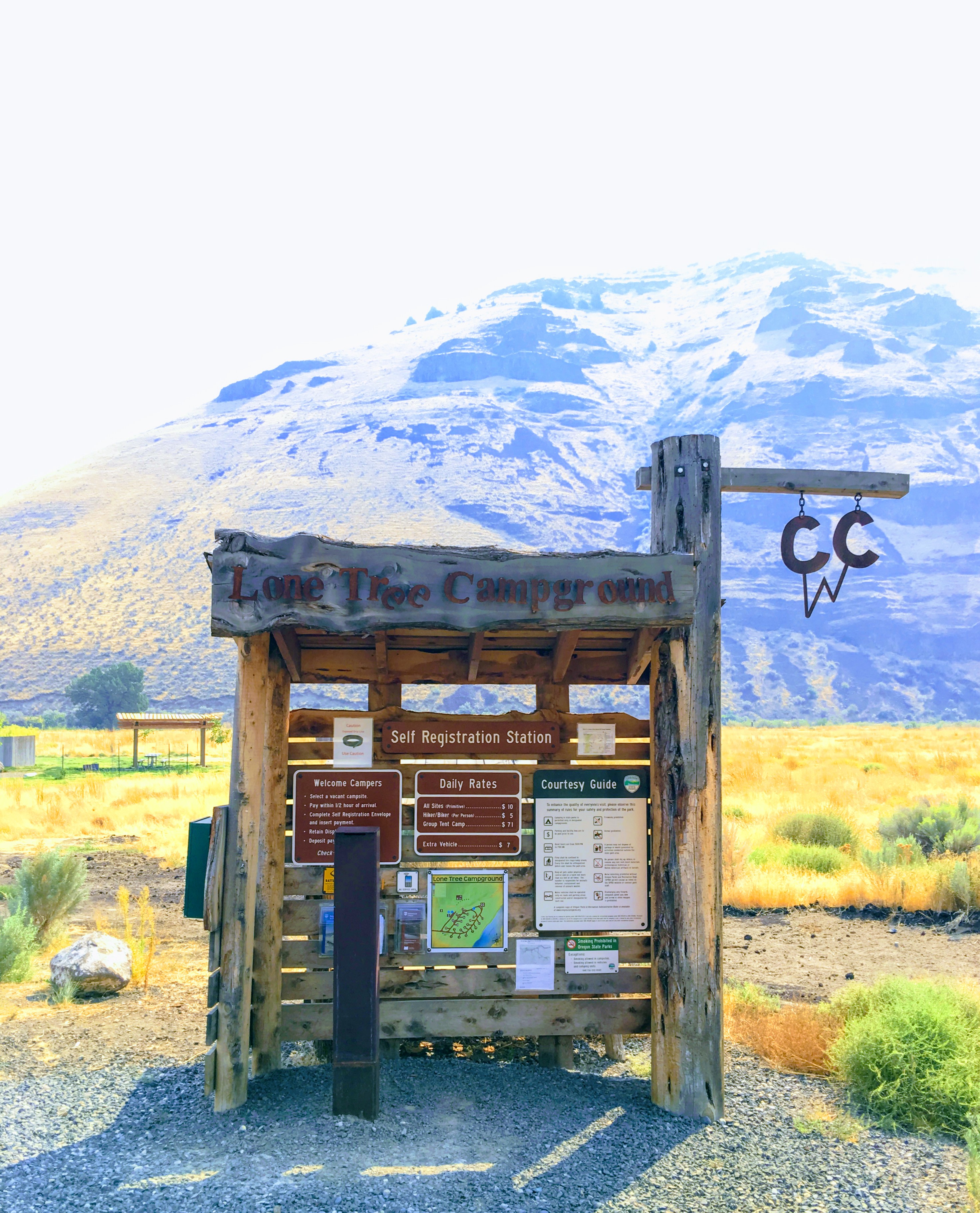 $10/night for camping - don't forget to grab your payment envelope here and drop it in the slot!