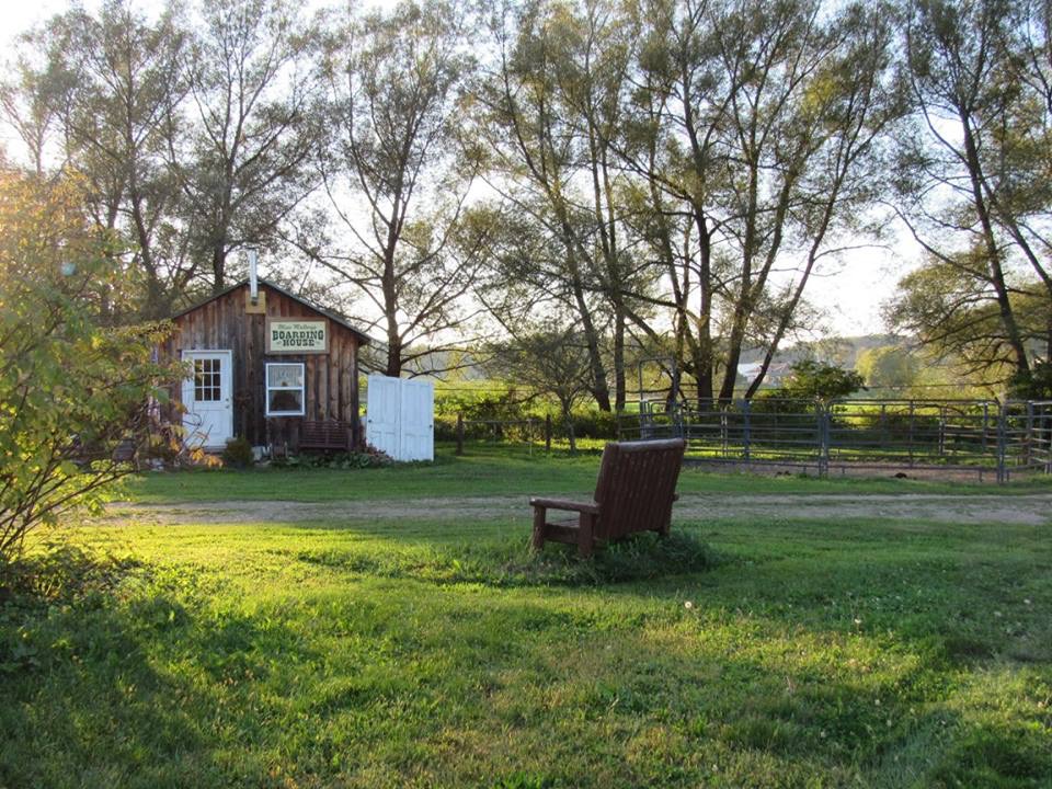 Mallory's Boarding house is a rustic cabin on the grounds