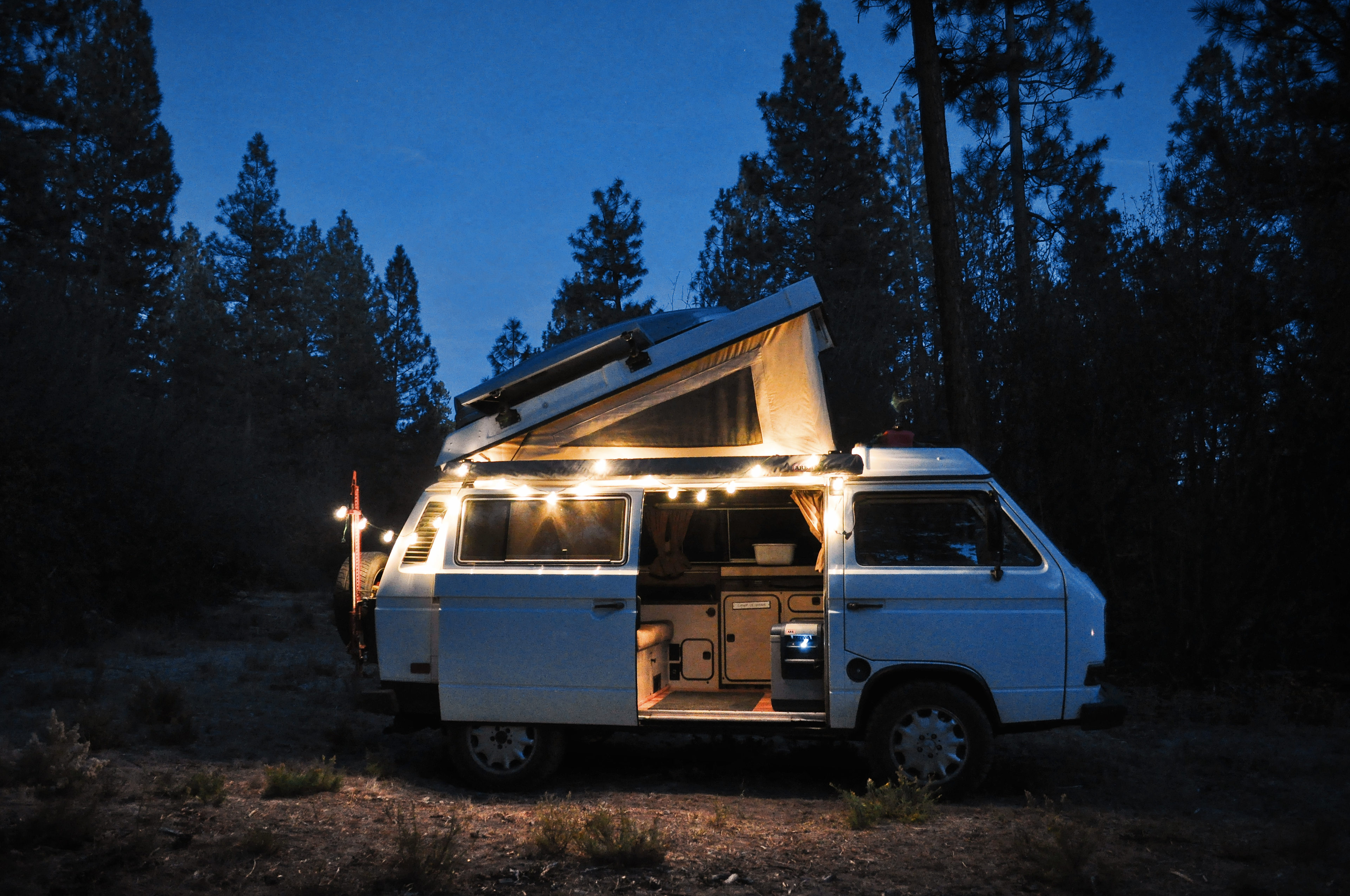 The night here was cool and clear. We heard owls and coyotes in the distance as we settled in for the night.
