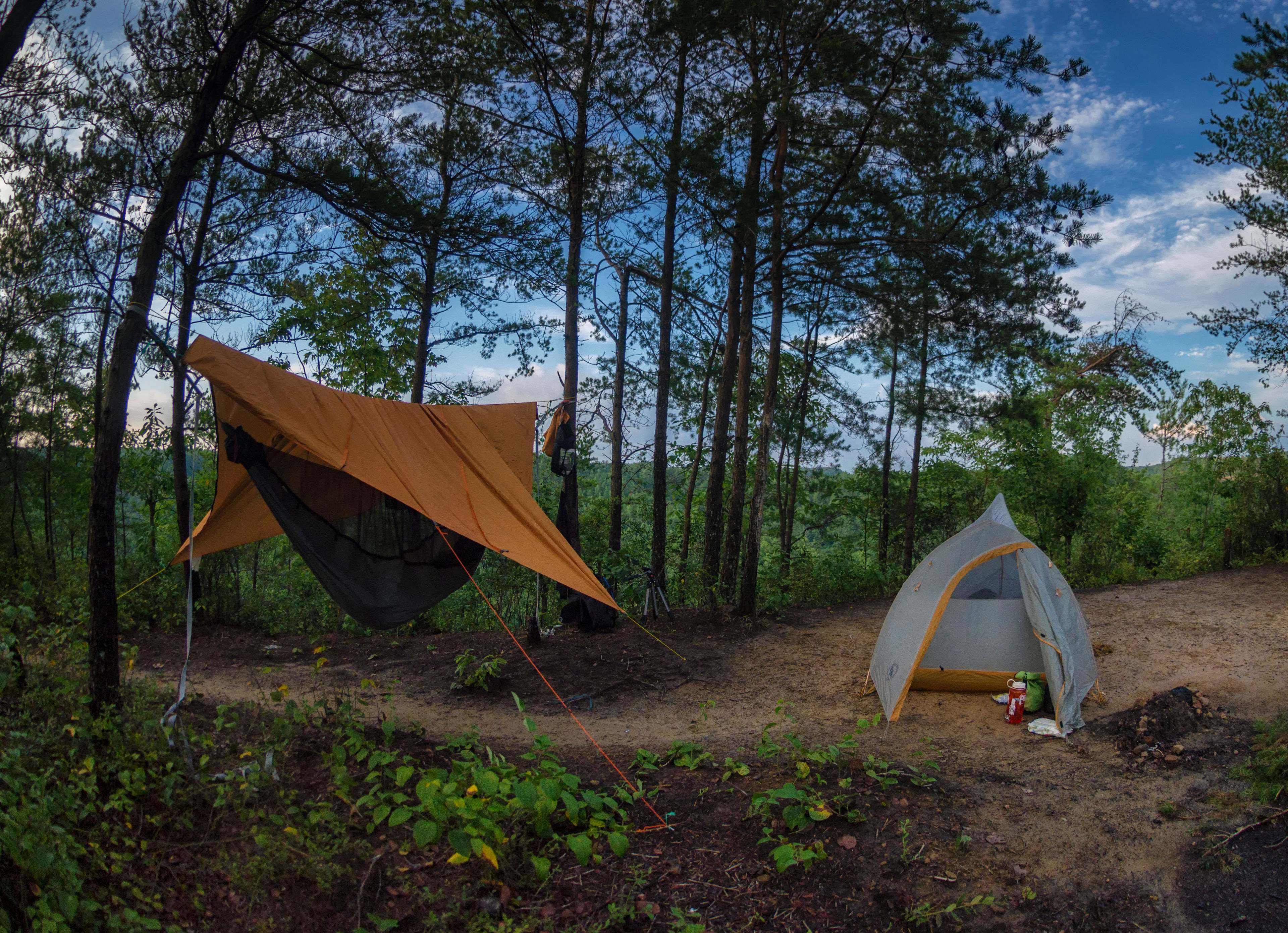 Campsite at the top of the CS trail