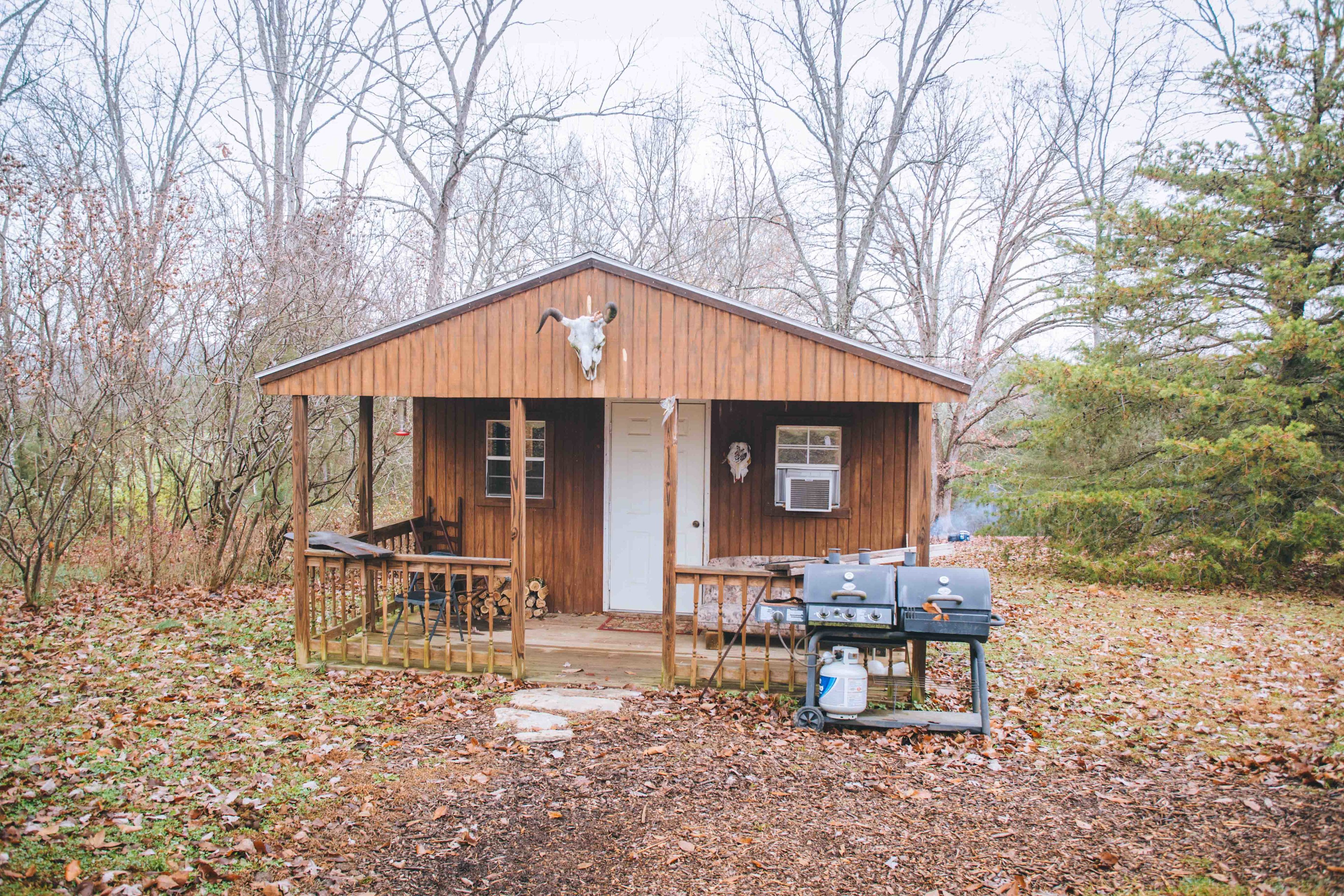 There are two of these cabins on the property, they have a cool rustic feel!