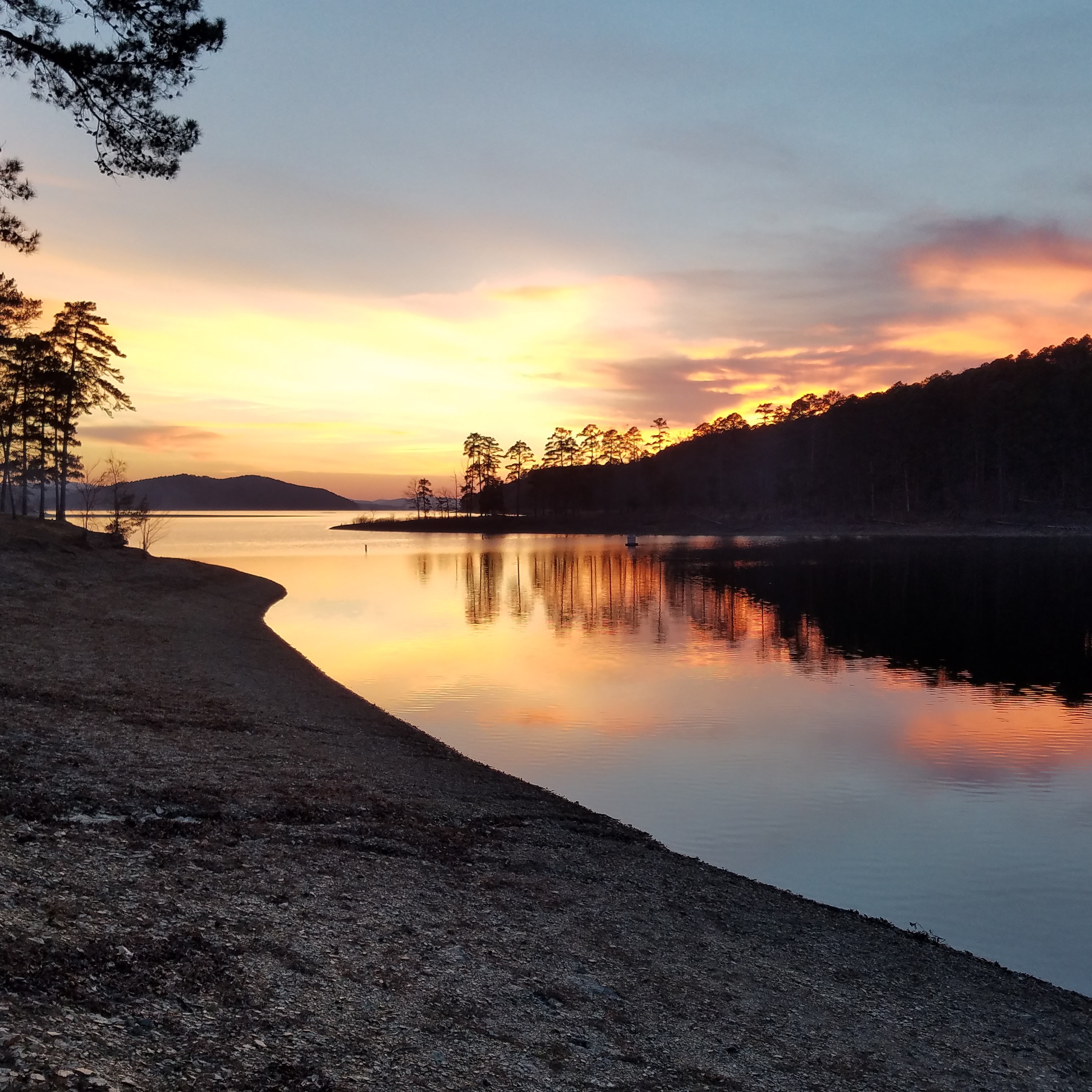 The sunset from camp.