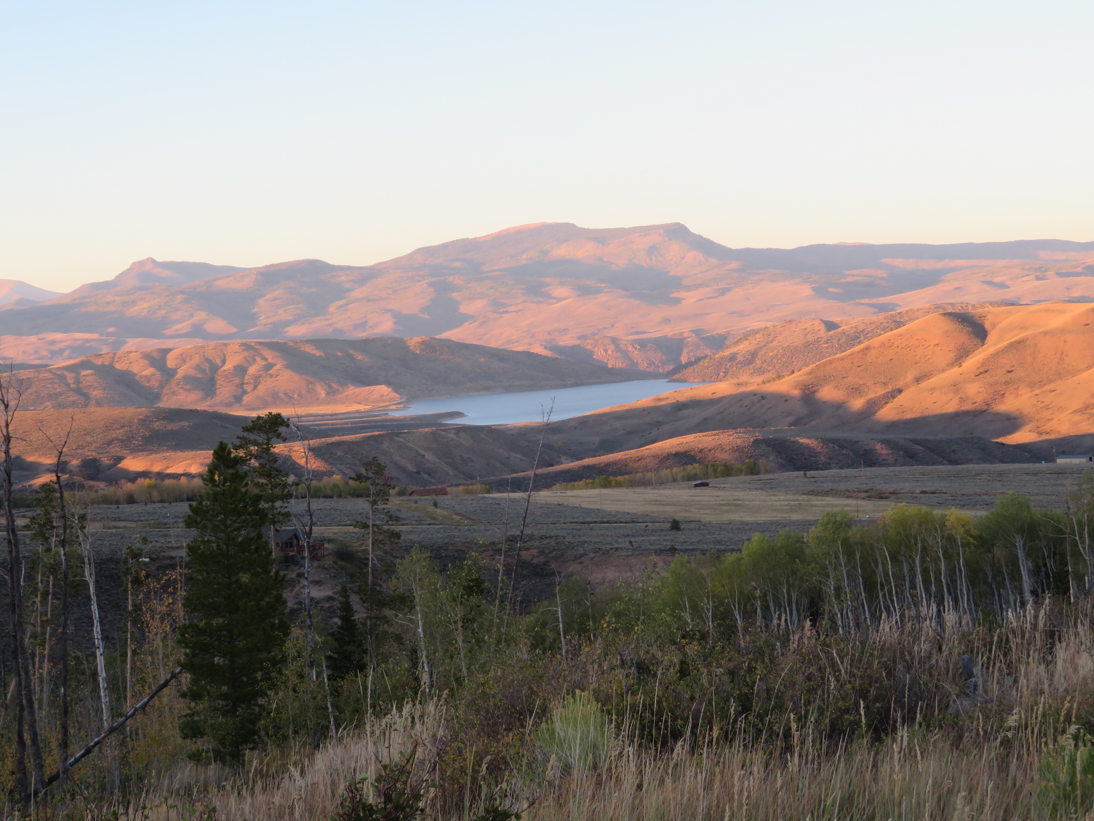 View of the Williams Fork reservoir from the top of our property