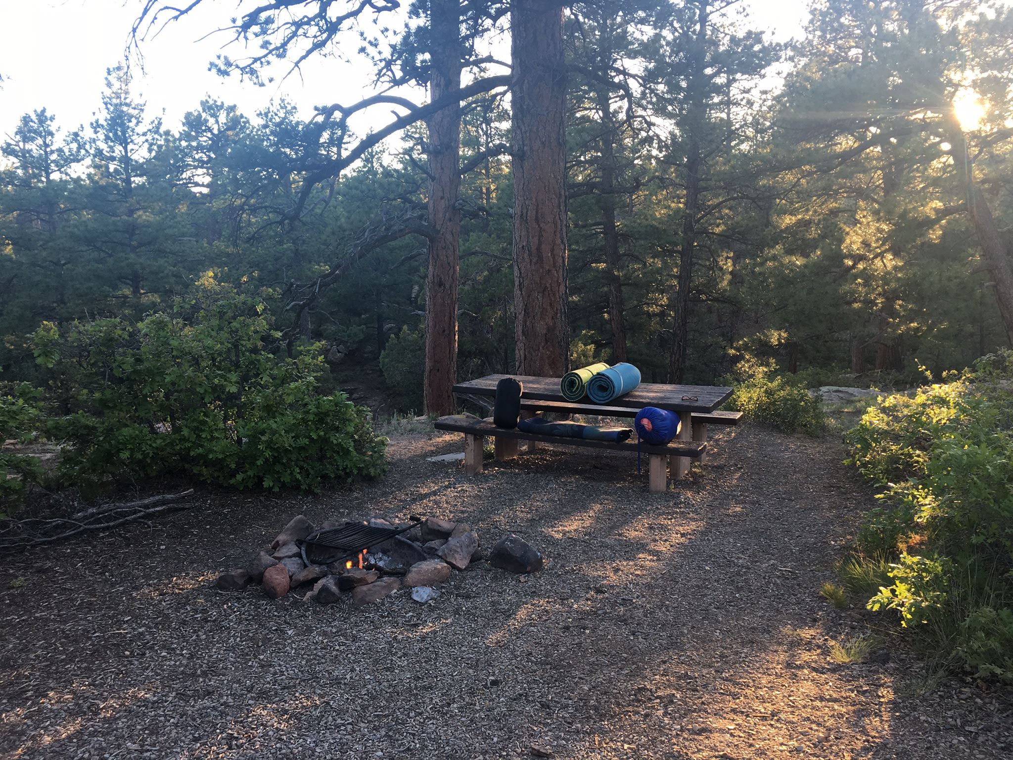 happy to have a campfire (glad to be without a fire ban!). 