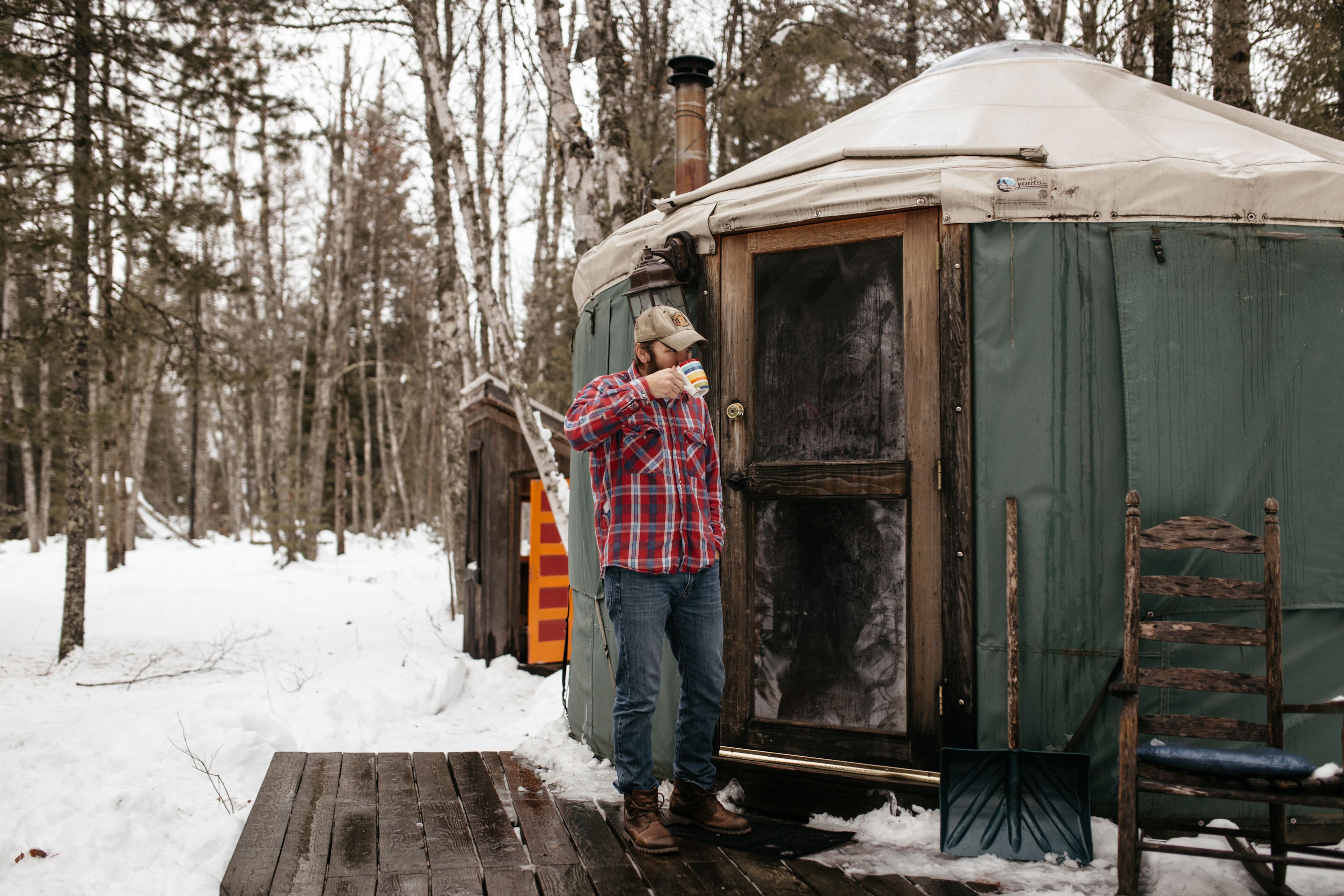 Nothing better than hot coffee in the cold and snow.