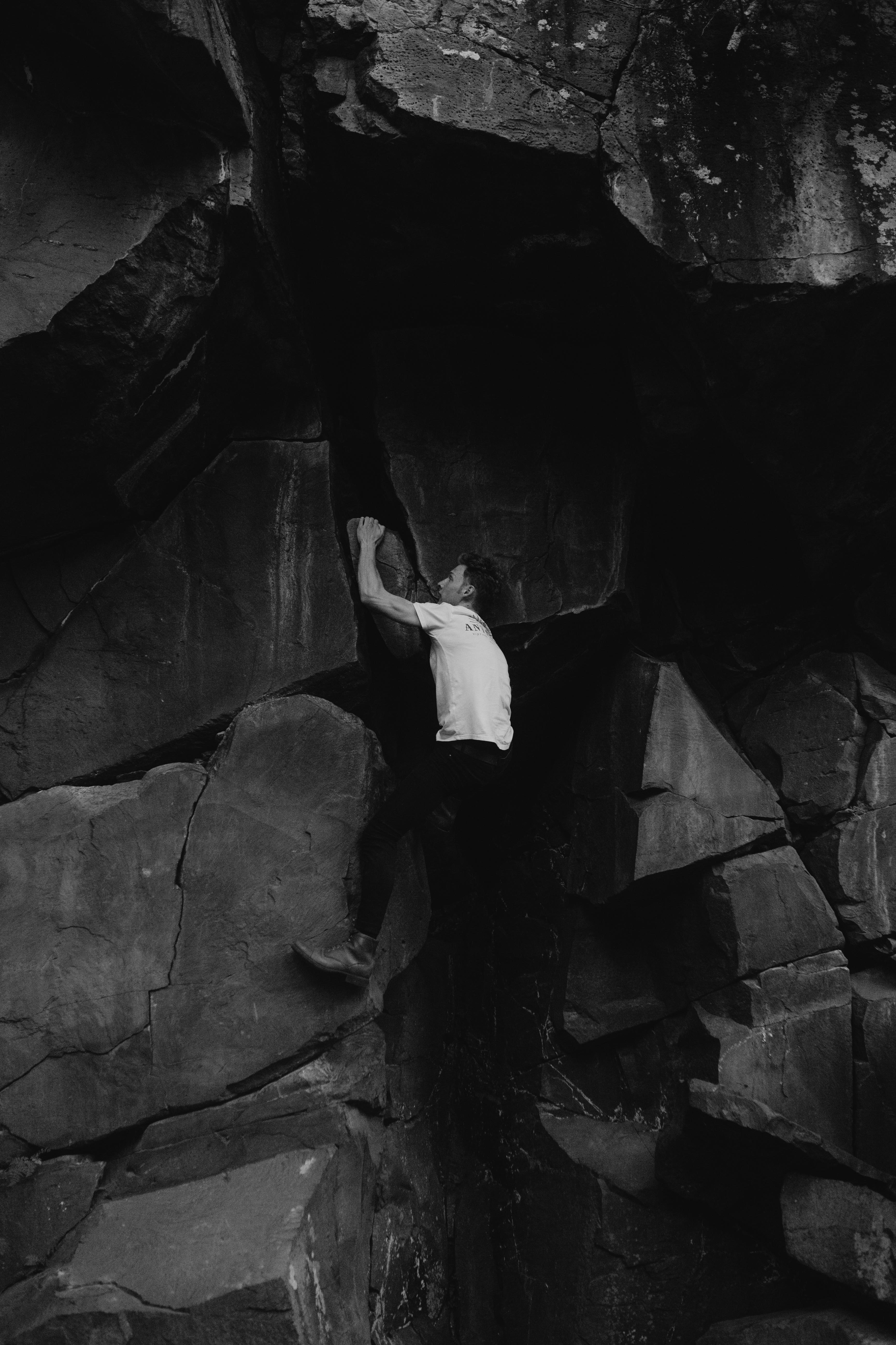 A camping trip is not over till you climb up one of Interstate's legendary rock climbing walls. 