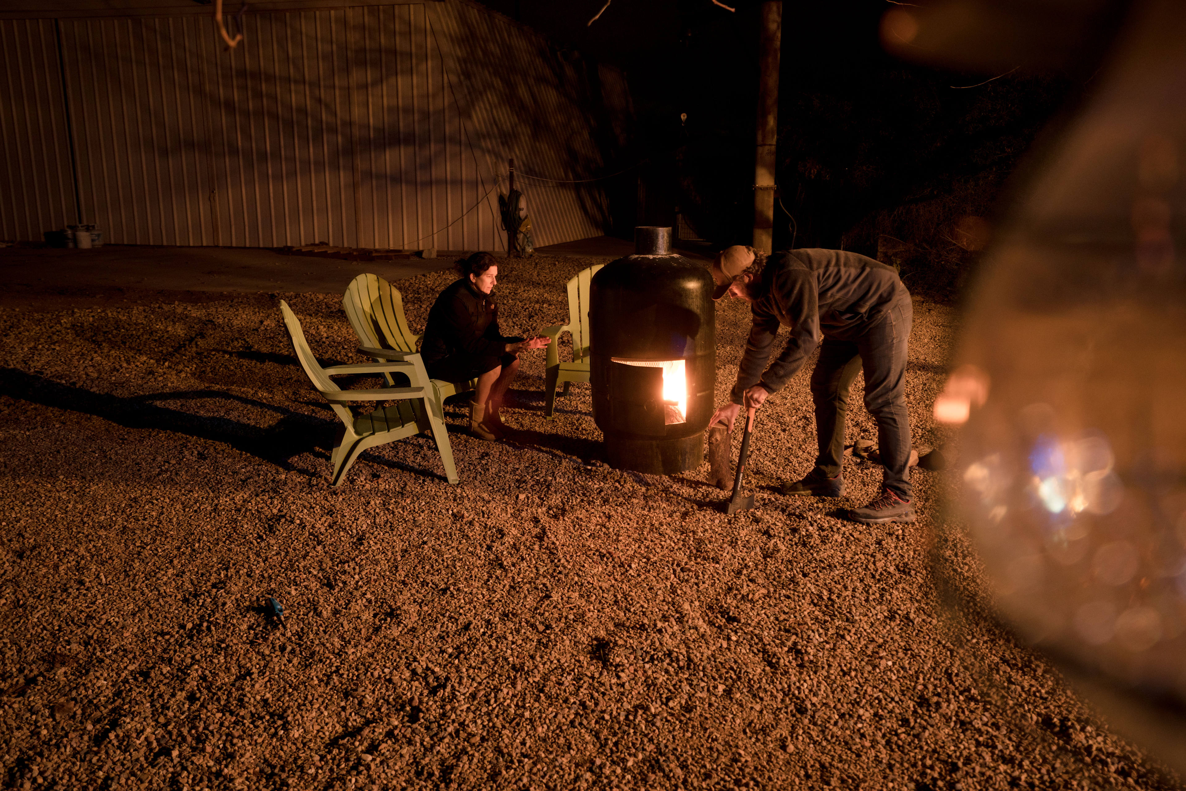 Firepit in front of the Tacklebox