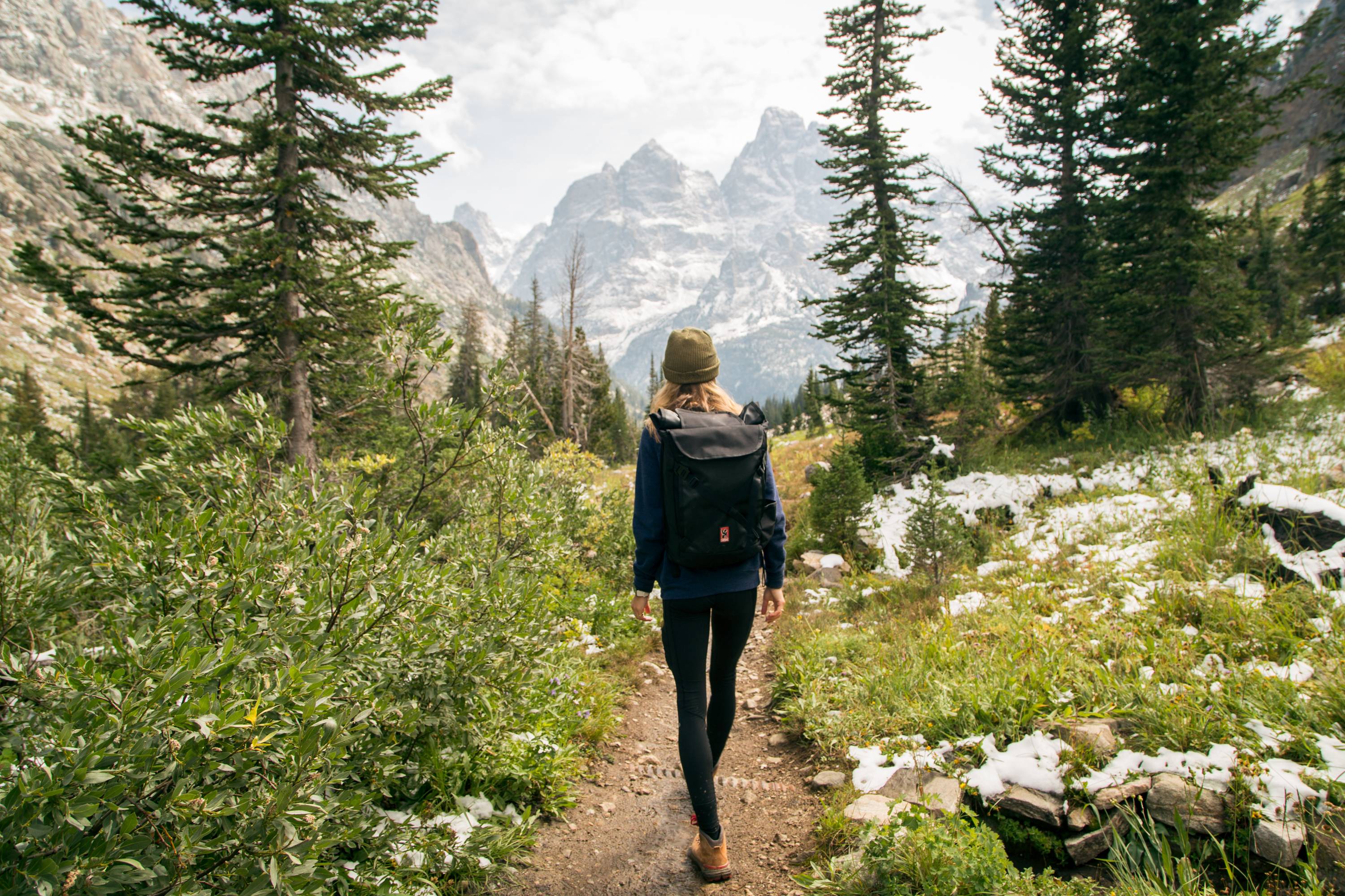 Hiking back from Solitude Lake to Jenny Lake.