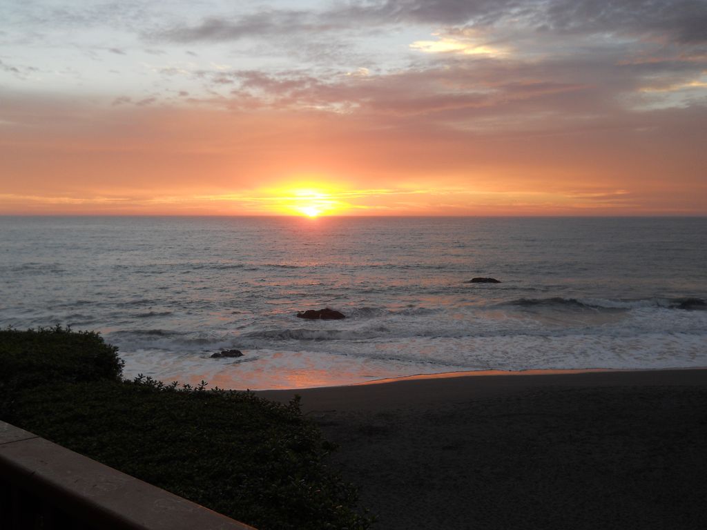 Sunset view from the cabin