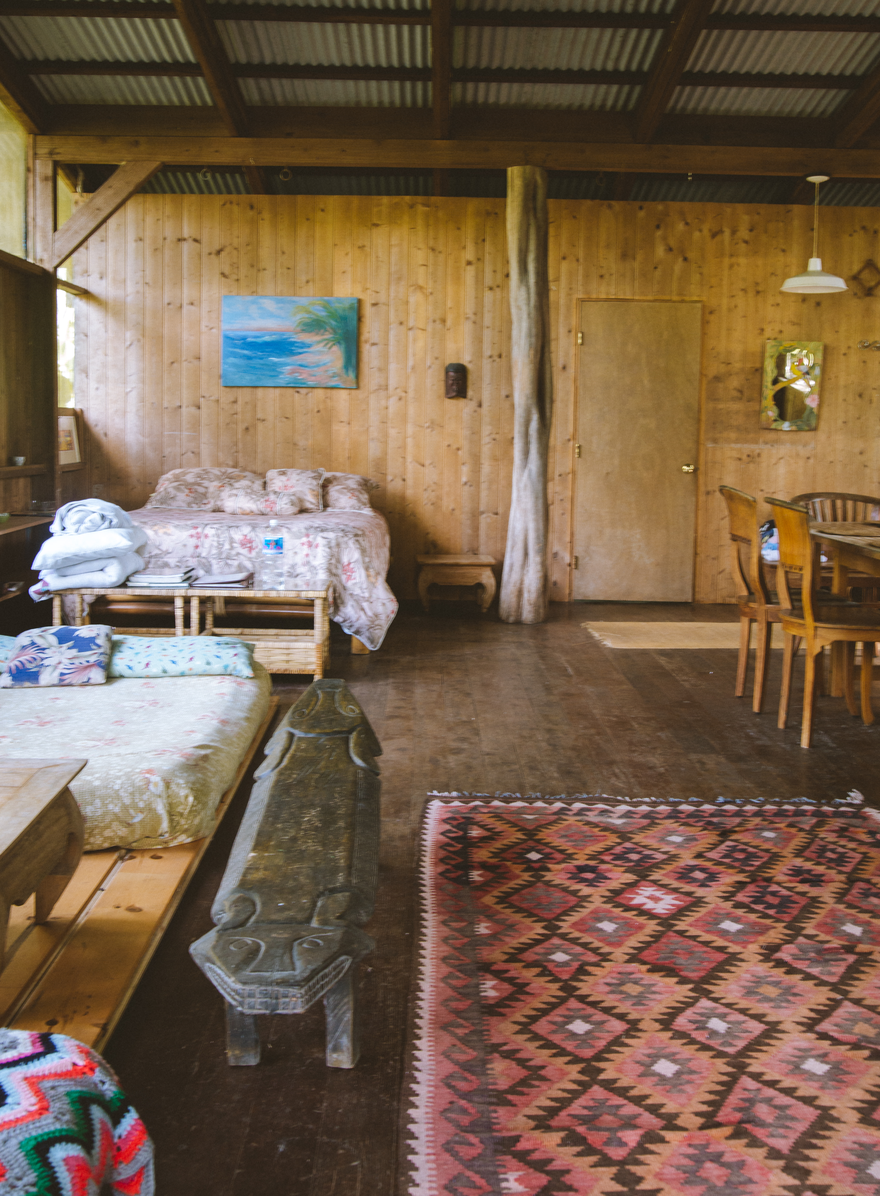 There are 3 beds in the main part of the farmhouse, and one king in the back 