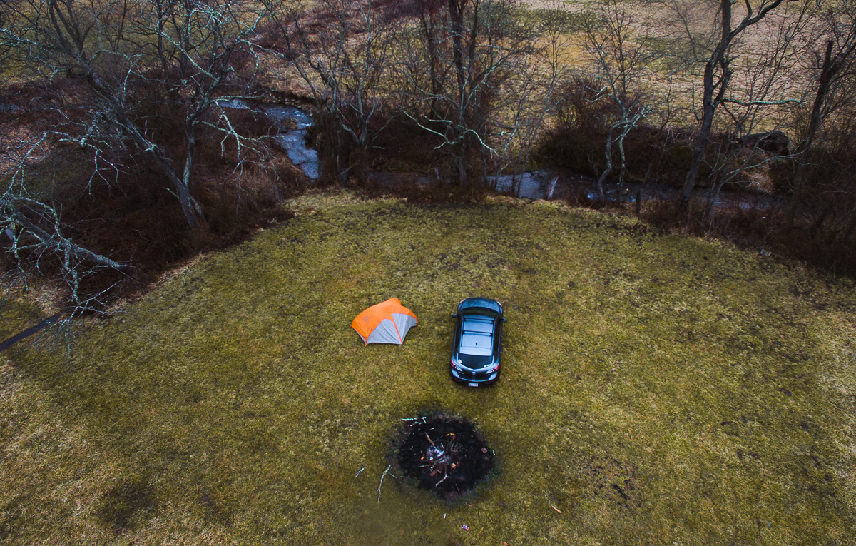 Aerial views at camp