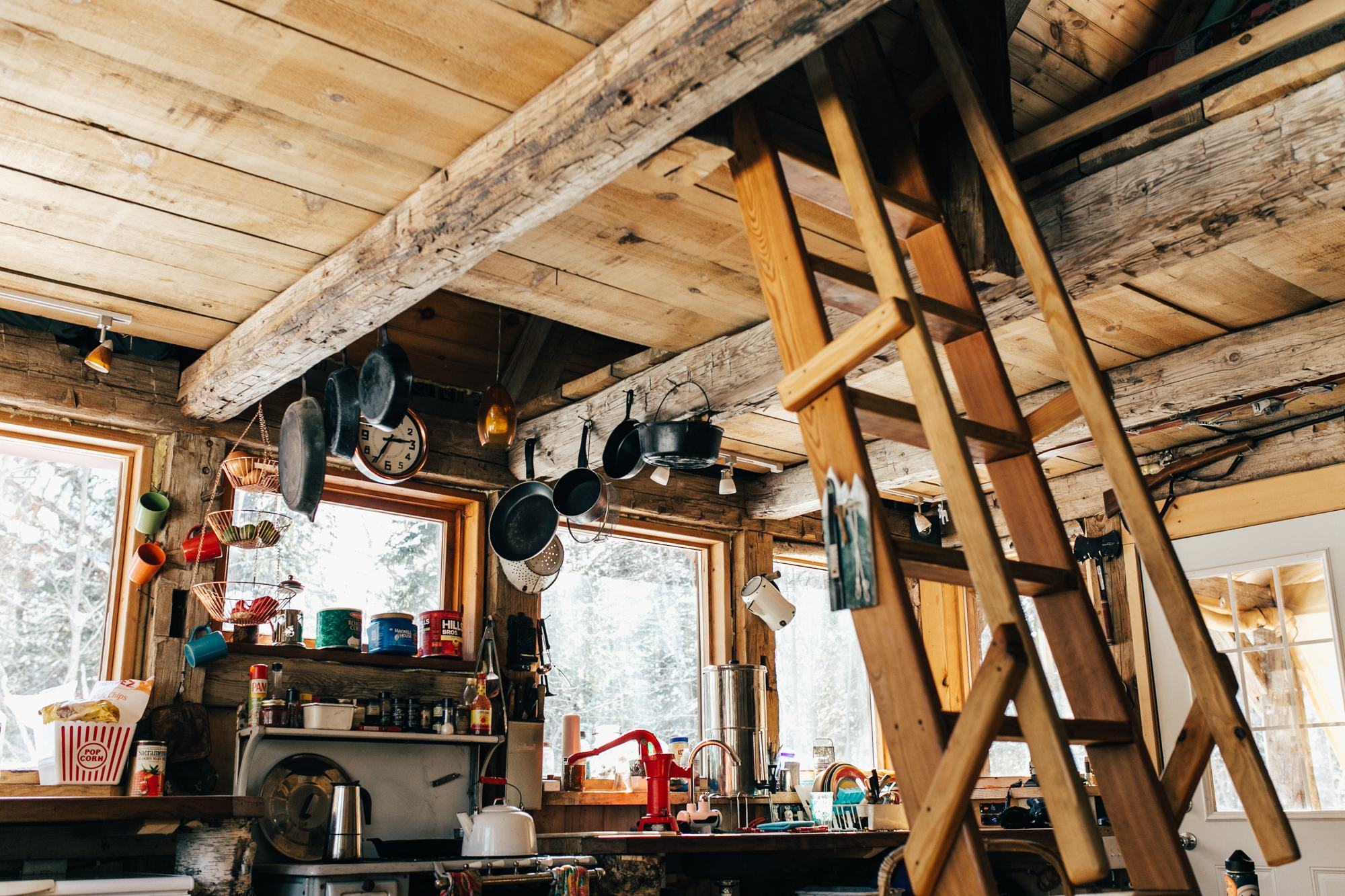 The plentiful windows work beautifully to bring the outdoors inside.