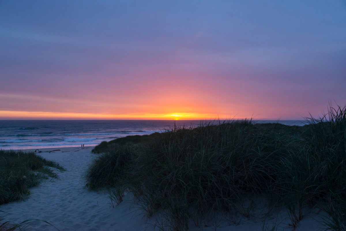 Evening sunset at the beach