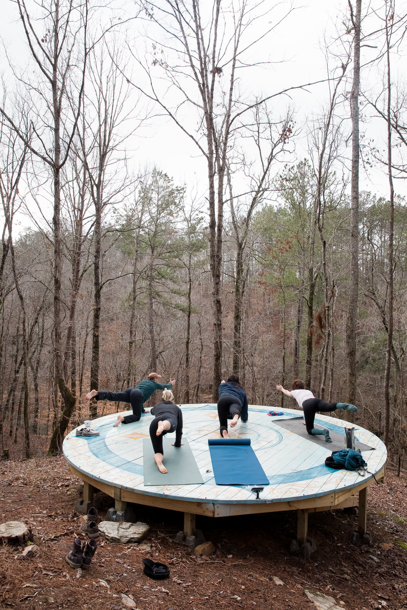 morning yoga with our host :)