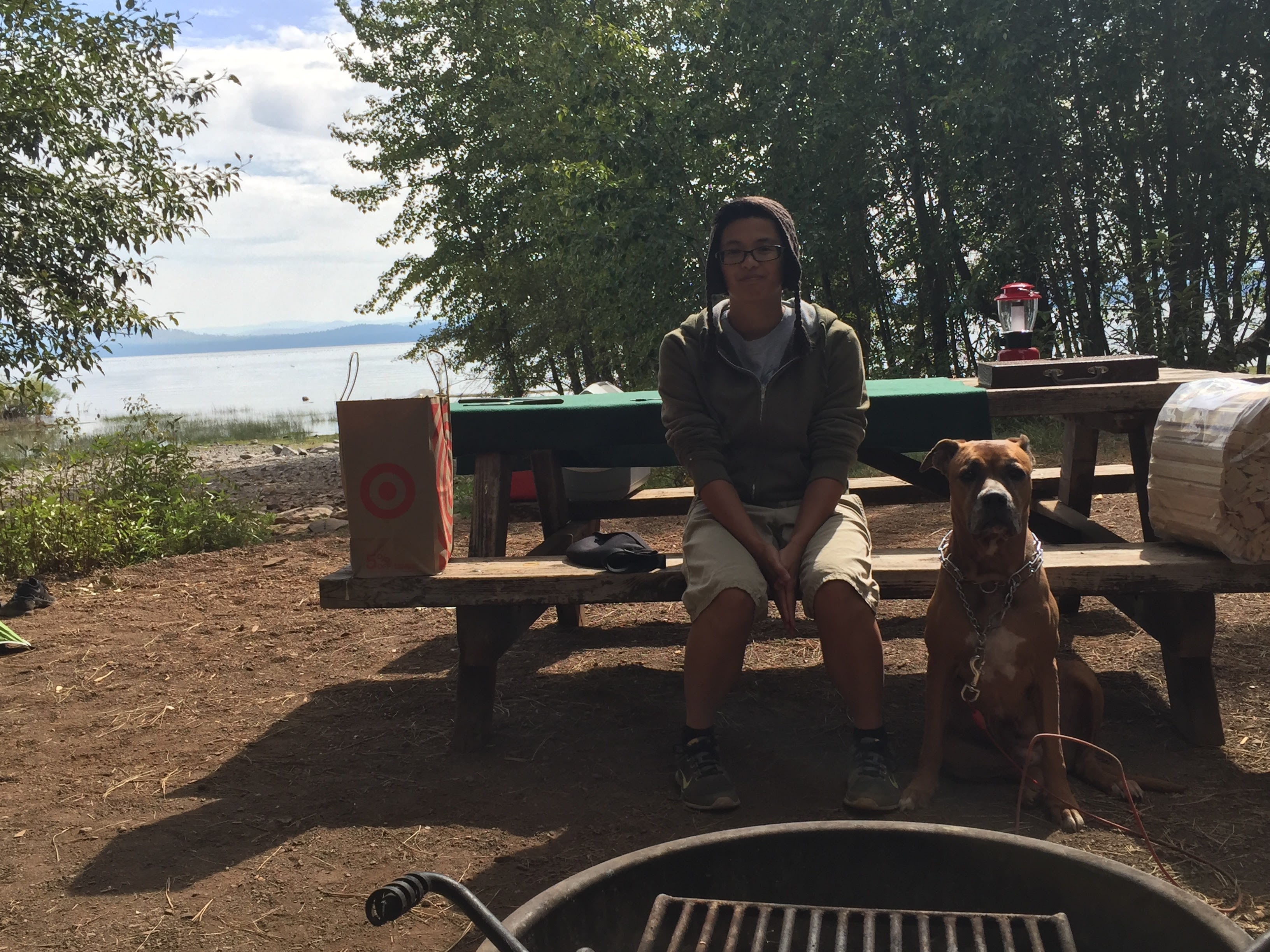 September 2017 North Shore Campground. Friends got a spot right by the lake. 