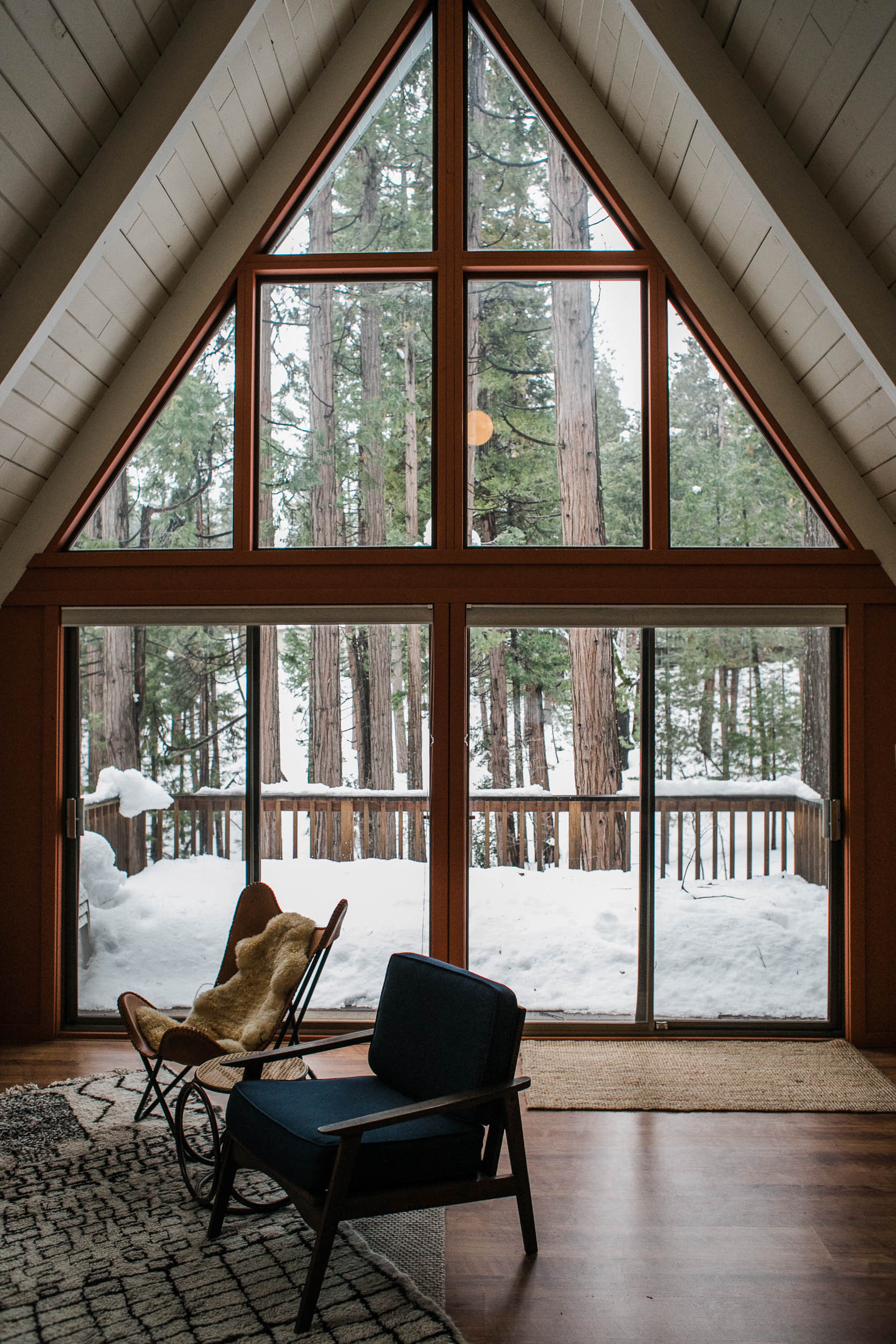Snowy back patio