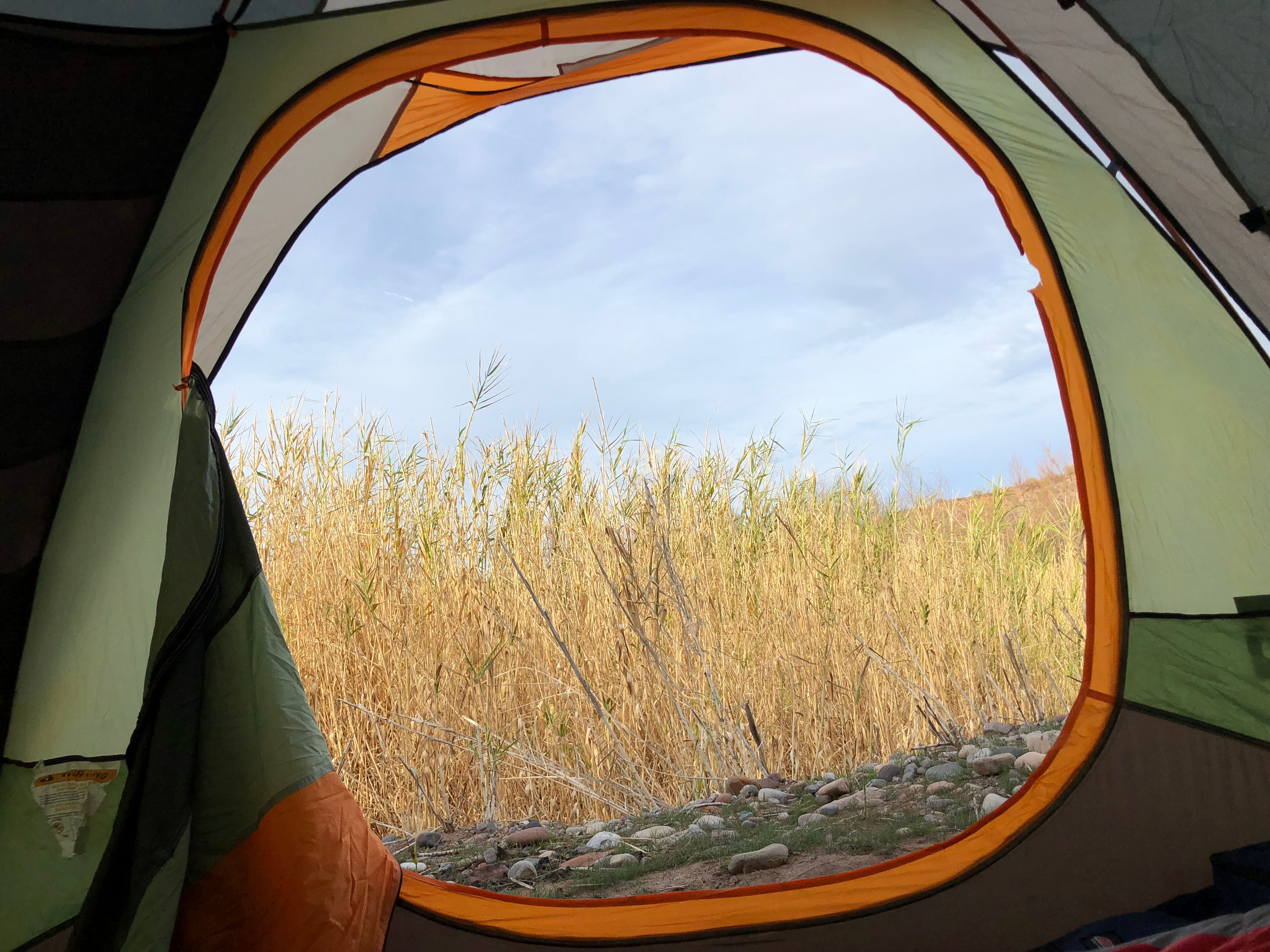 Tent camping is allowed up to 14 days in a row all along the rio salado south of the dam.