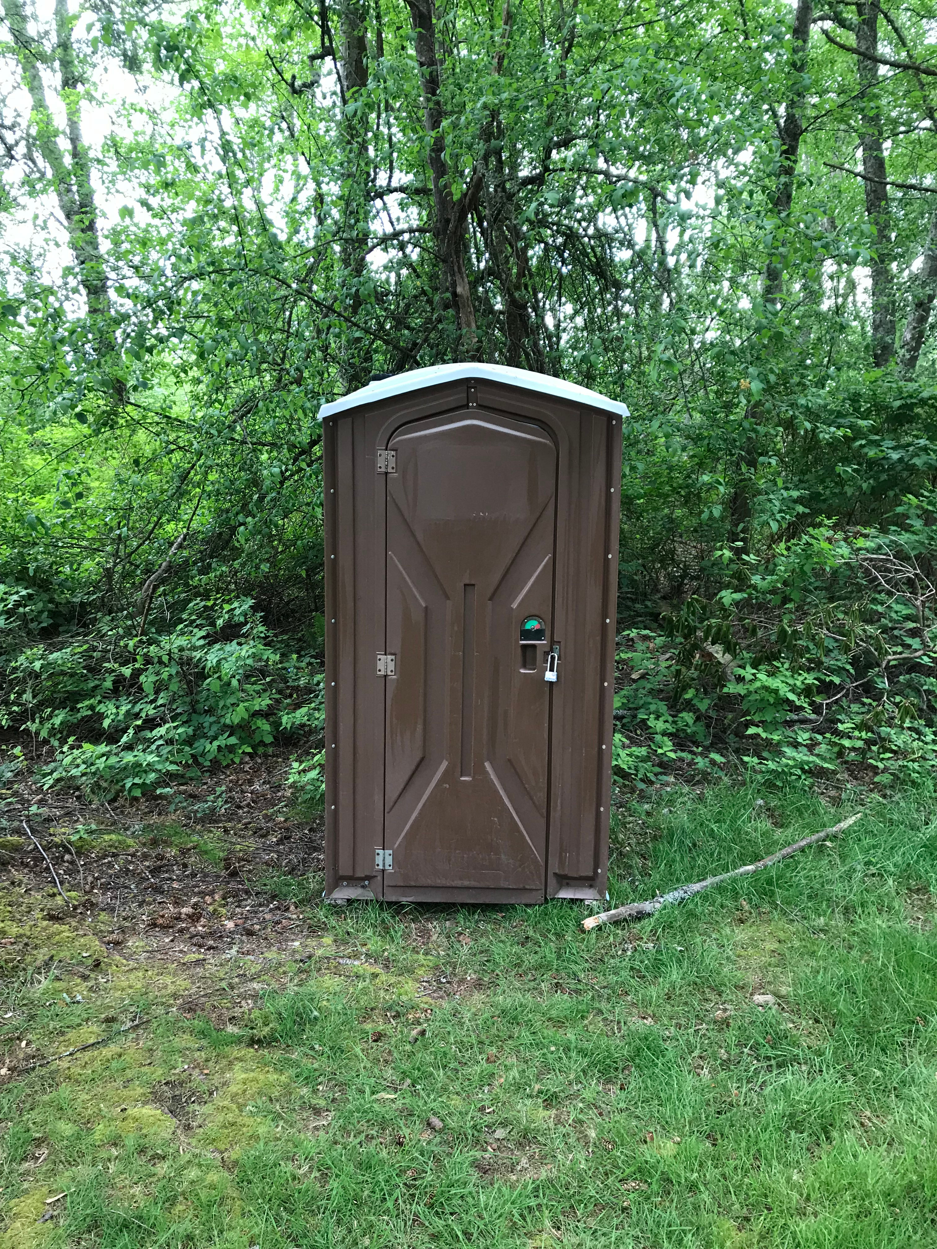 Porta potty on site