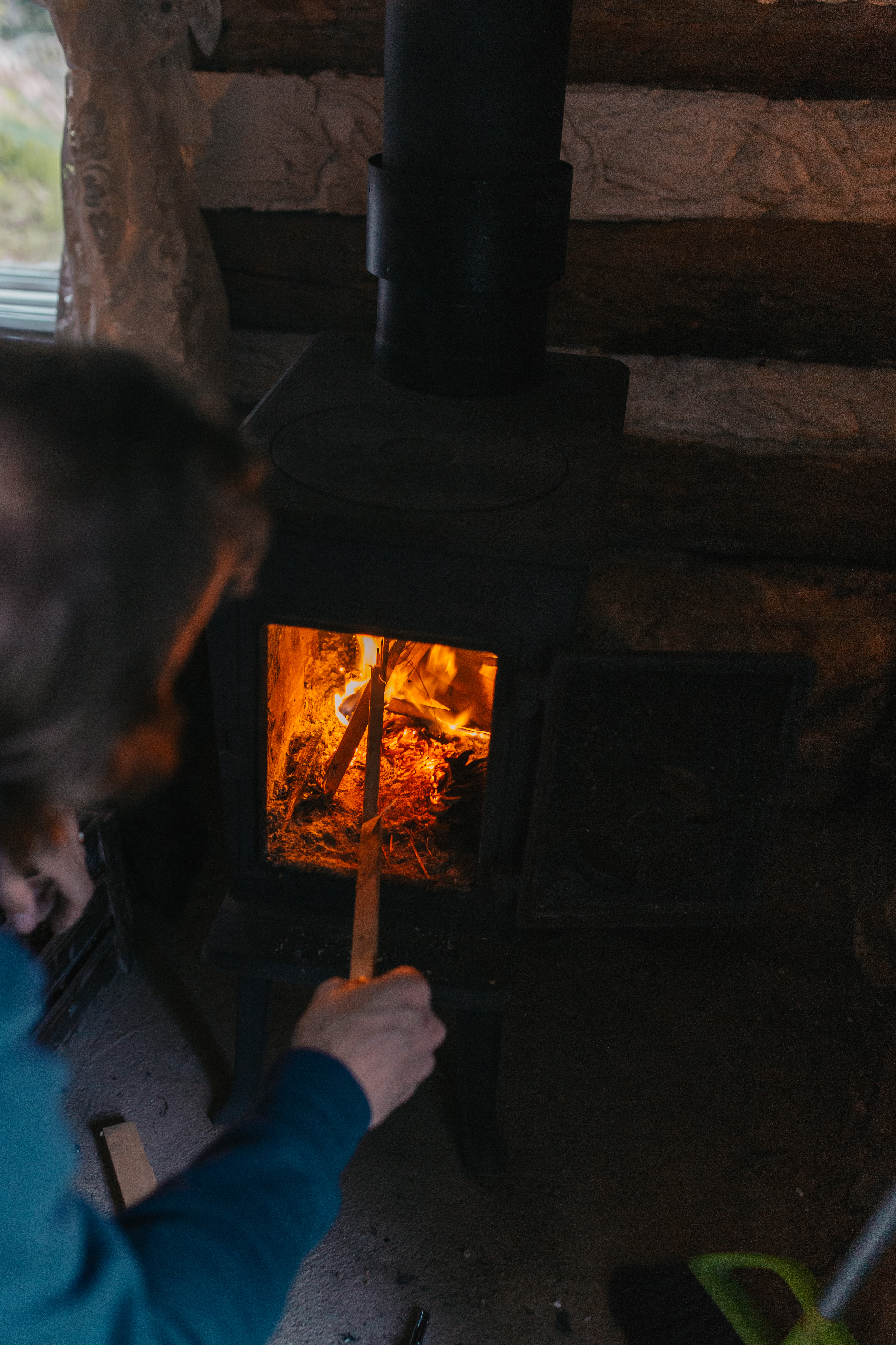 building the fire