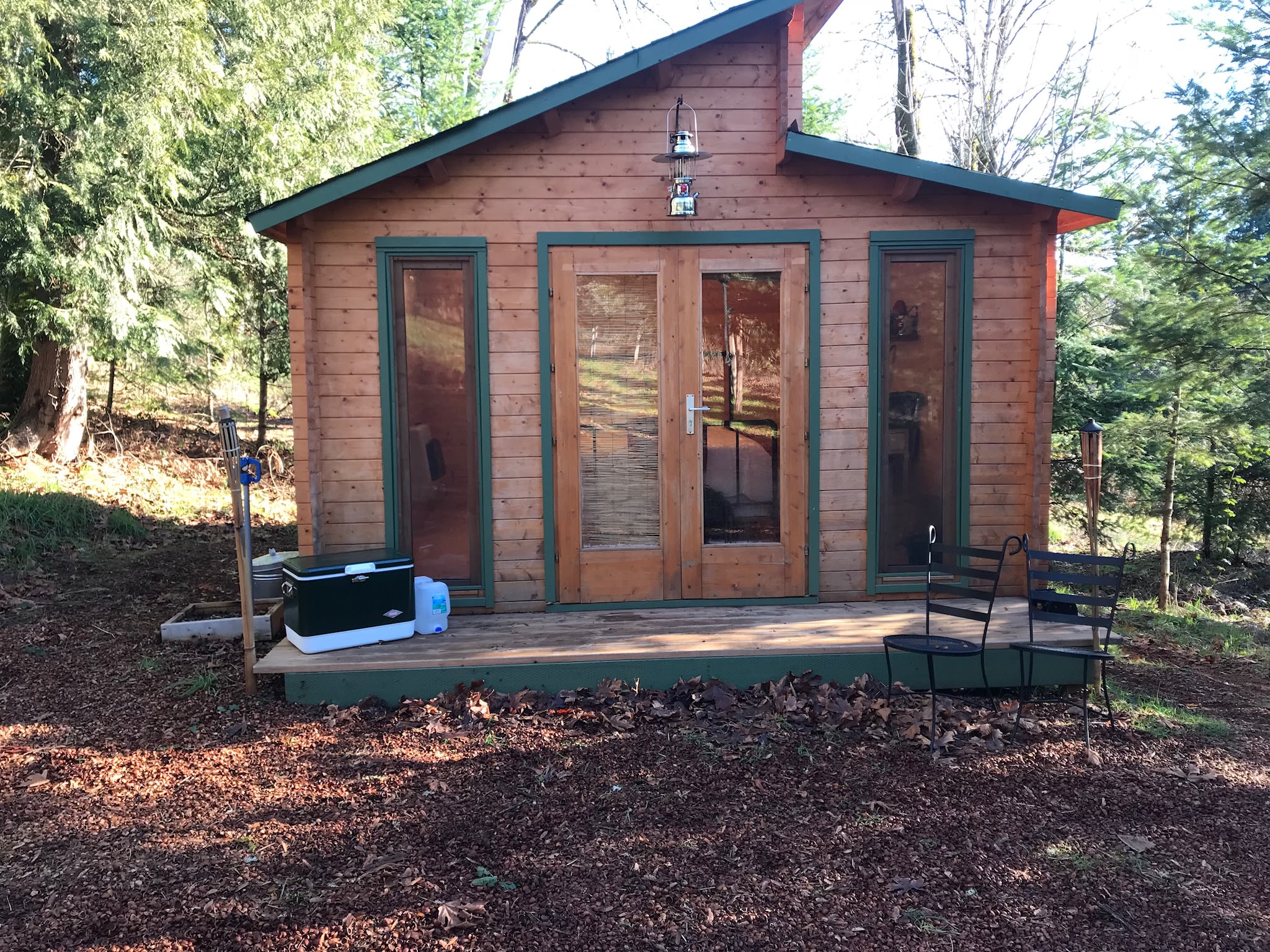 Cabins available when a tent just isn't in the plan.