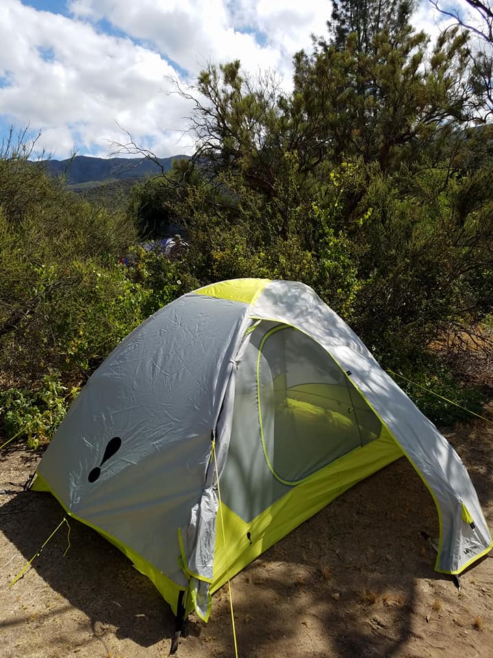 Site 5. The brush provides some privacy between sites. There are a lot of ants in this particular site though. I wouldn't recommend a large tent in this area.