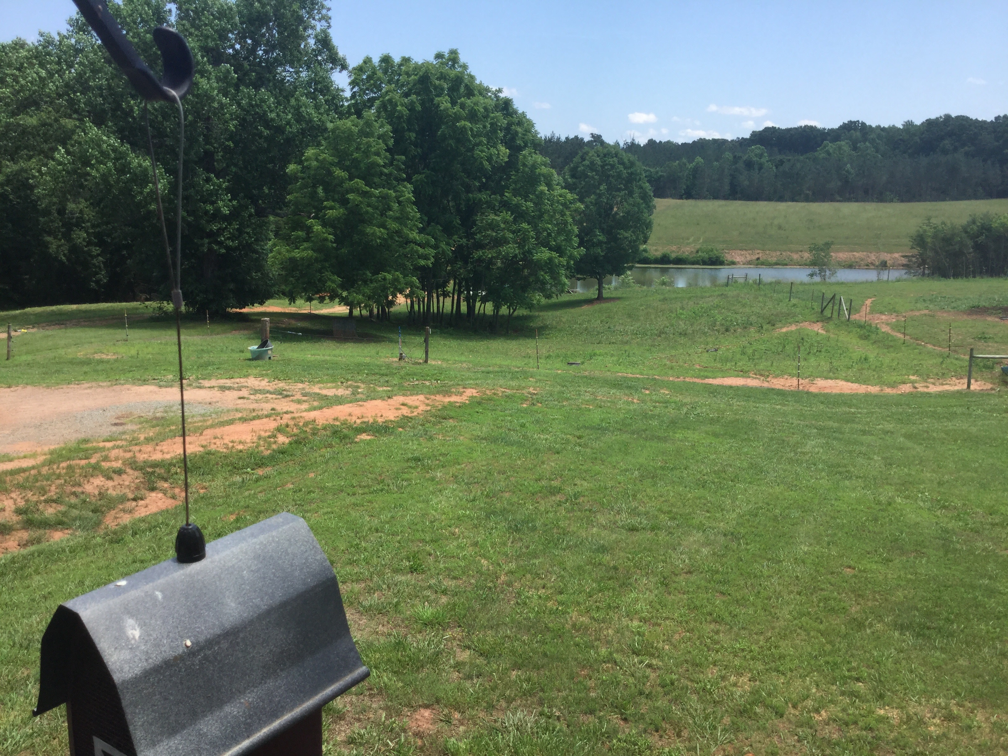 Site #1 - view of horses and fishing pond. 