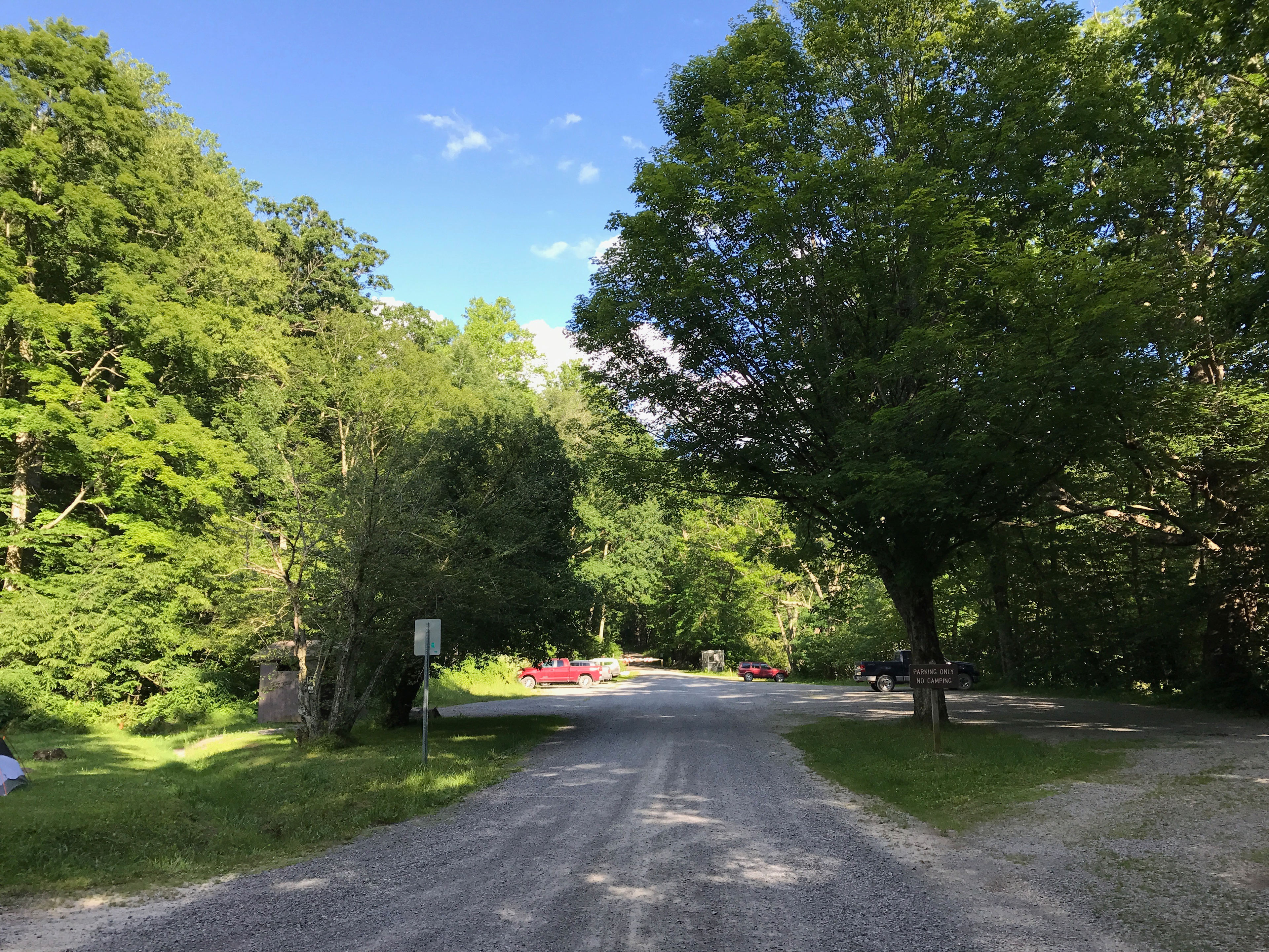 Backpackers lot for accessing the Cranberry Wilderness.