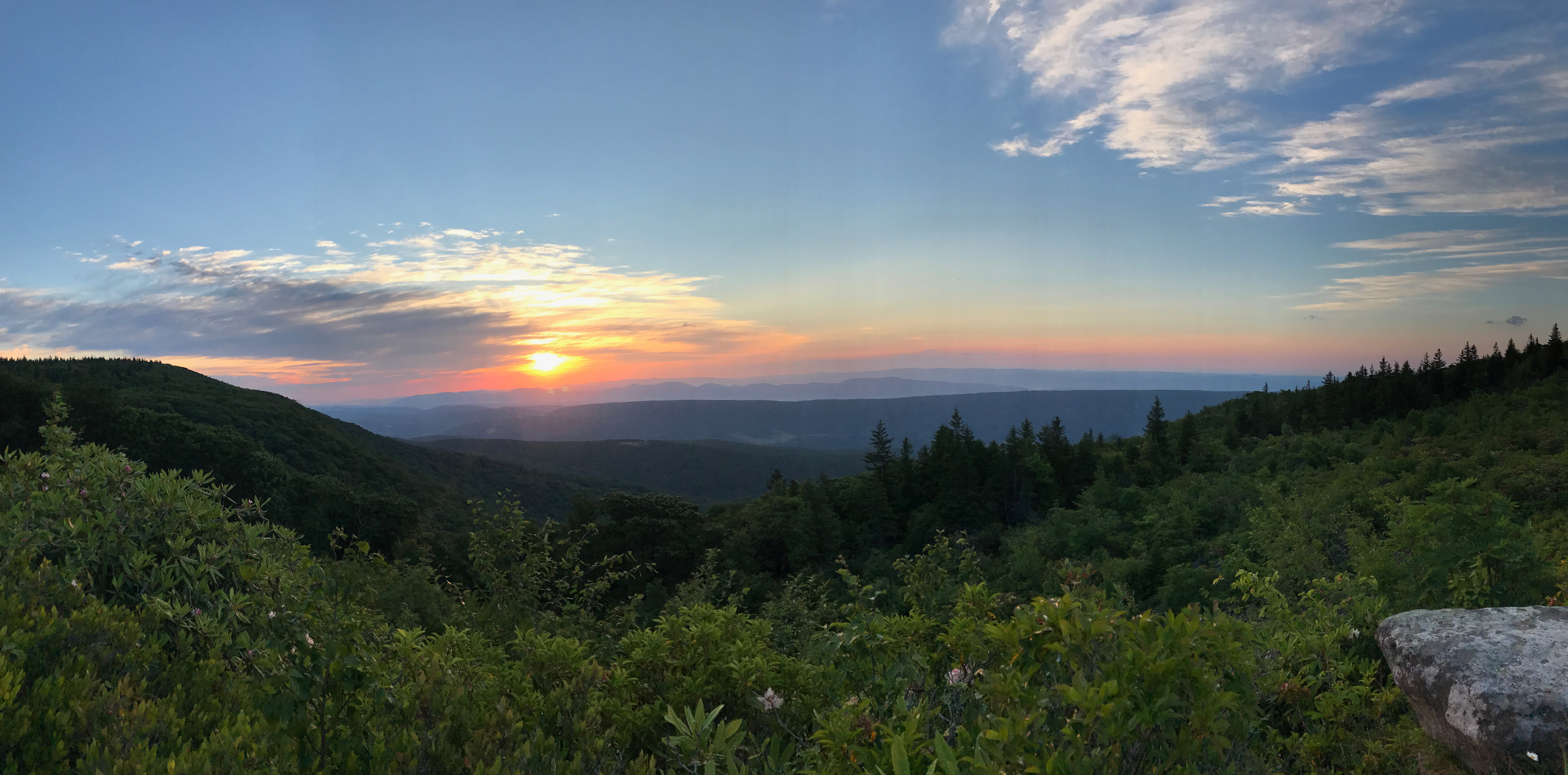 Sunrise vista across the road from the campground.