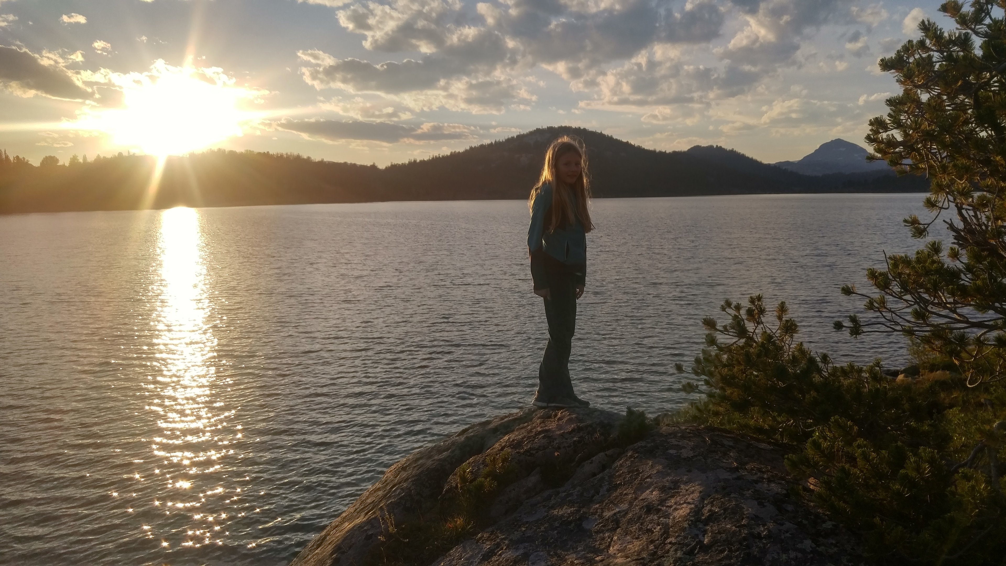 Drenched in sunset on Island Lake