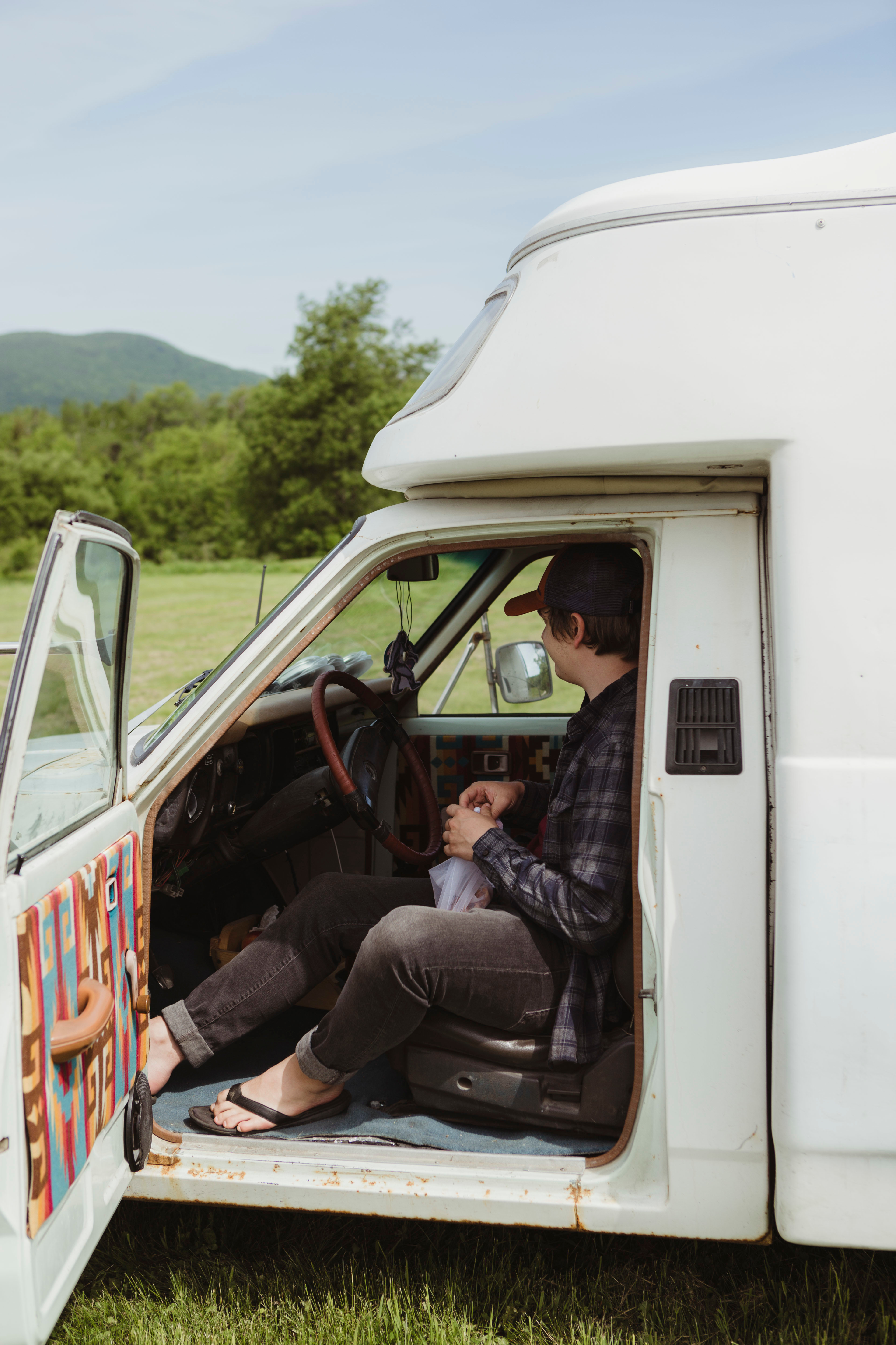 We could park our camper right up next to the picnic table for snack time! 