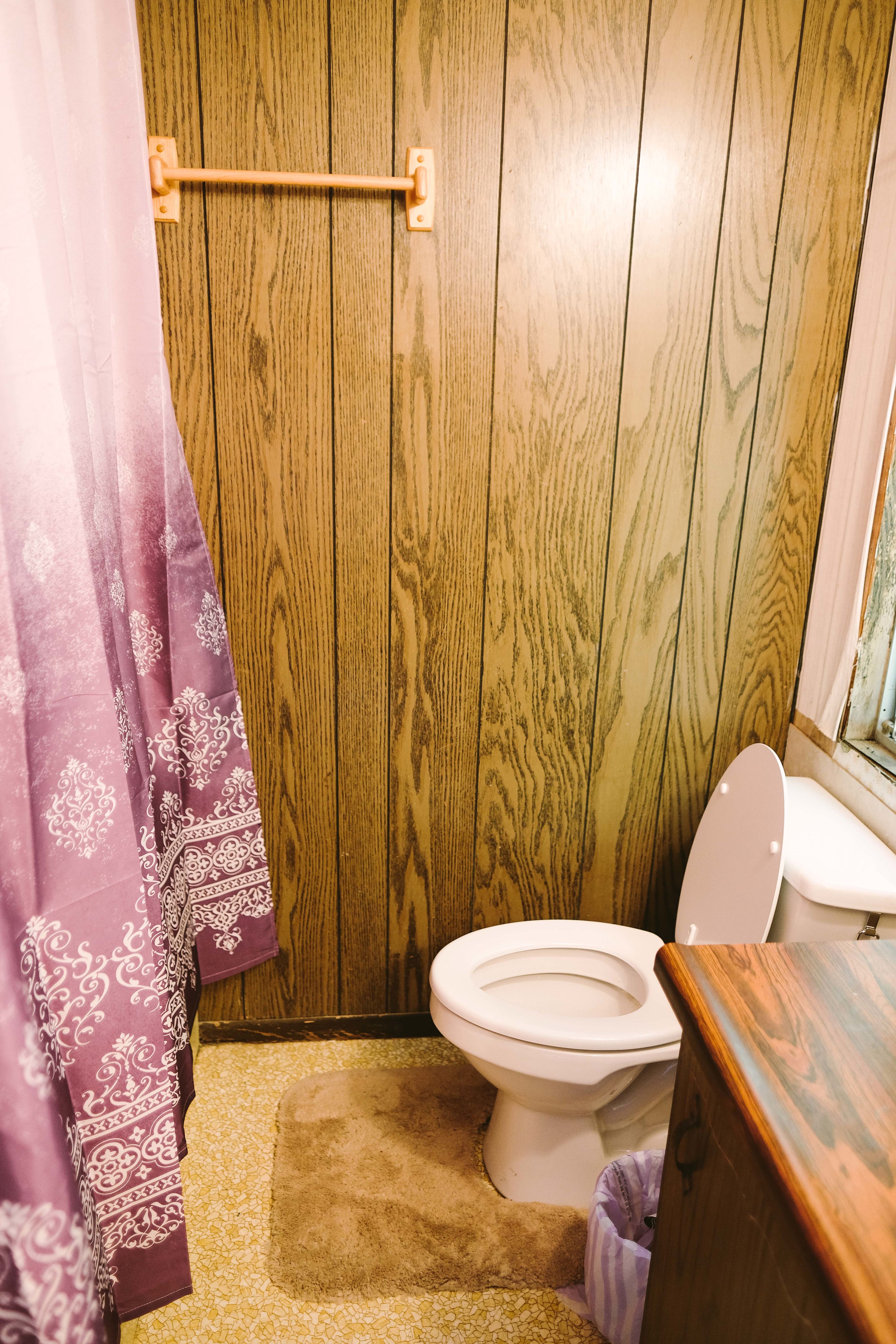 The bathroom is in another building but it's just a short walk from the tiny house.