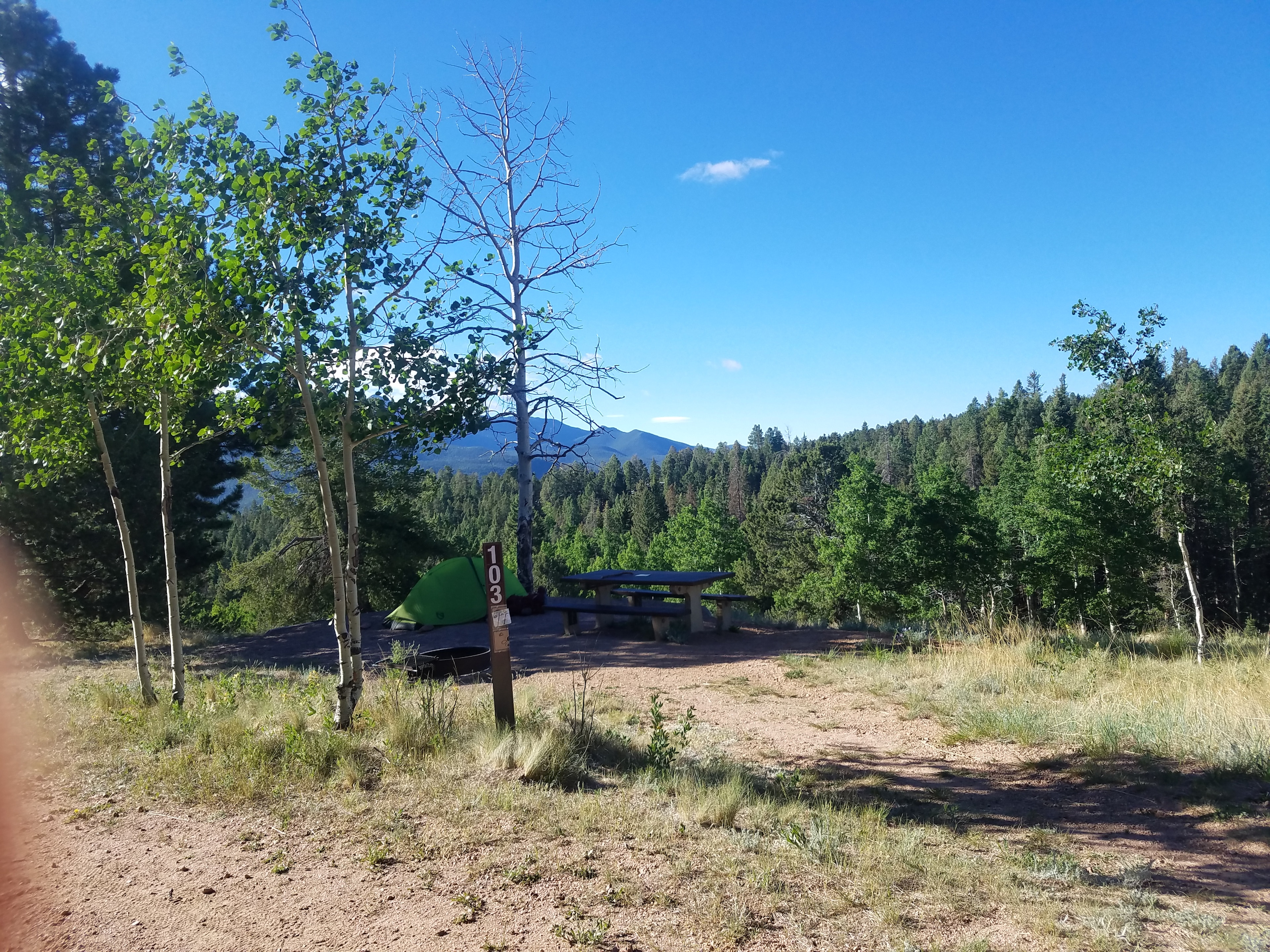 Sweet view from 103, but smaller site 