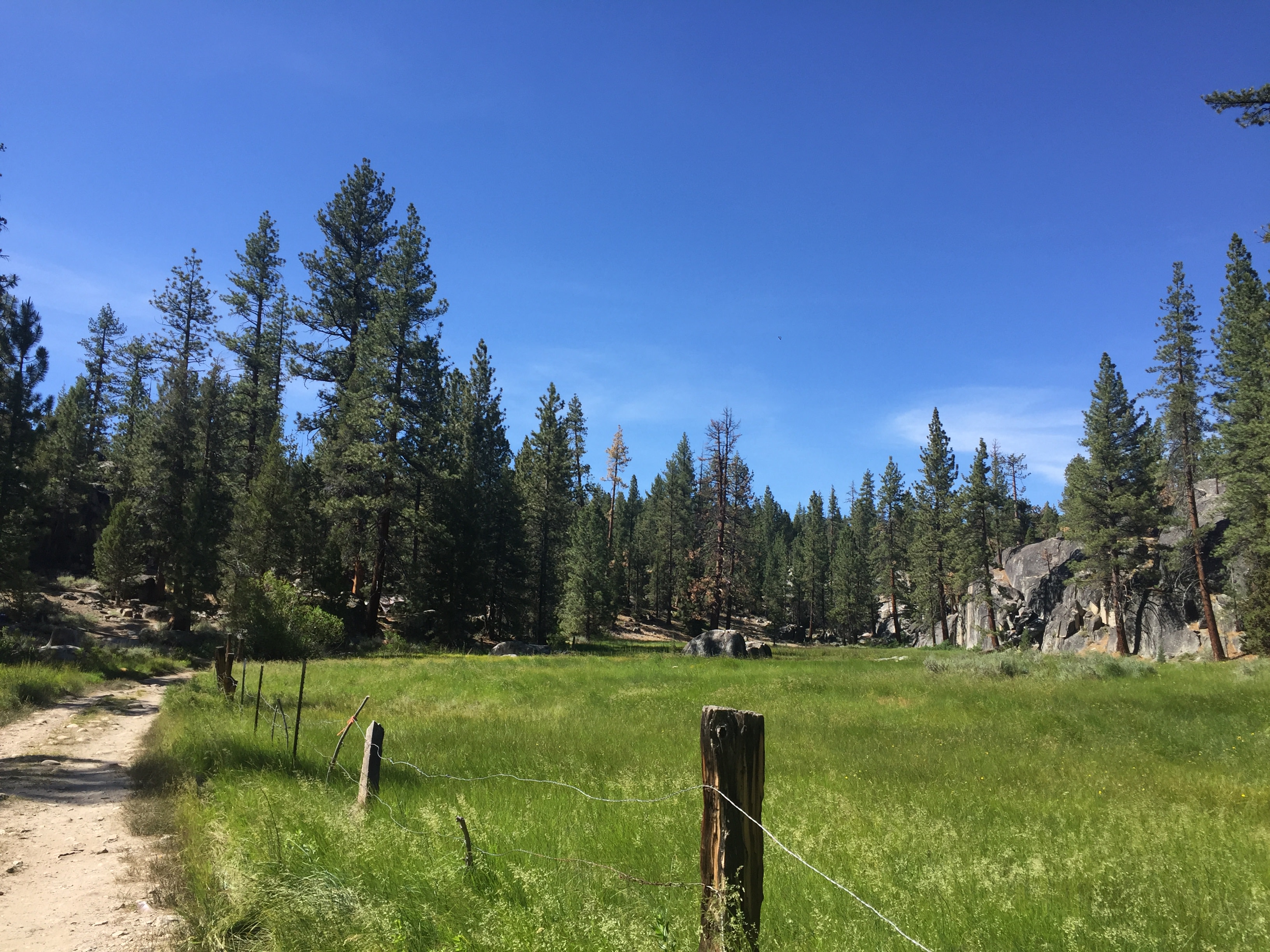 on the way up to Doris Lake 