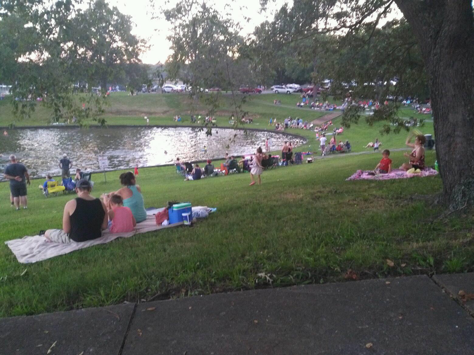 Swimming area on the 4th of July.
