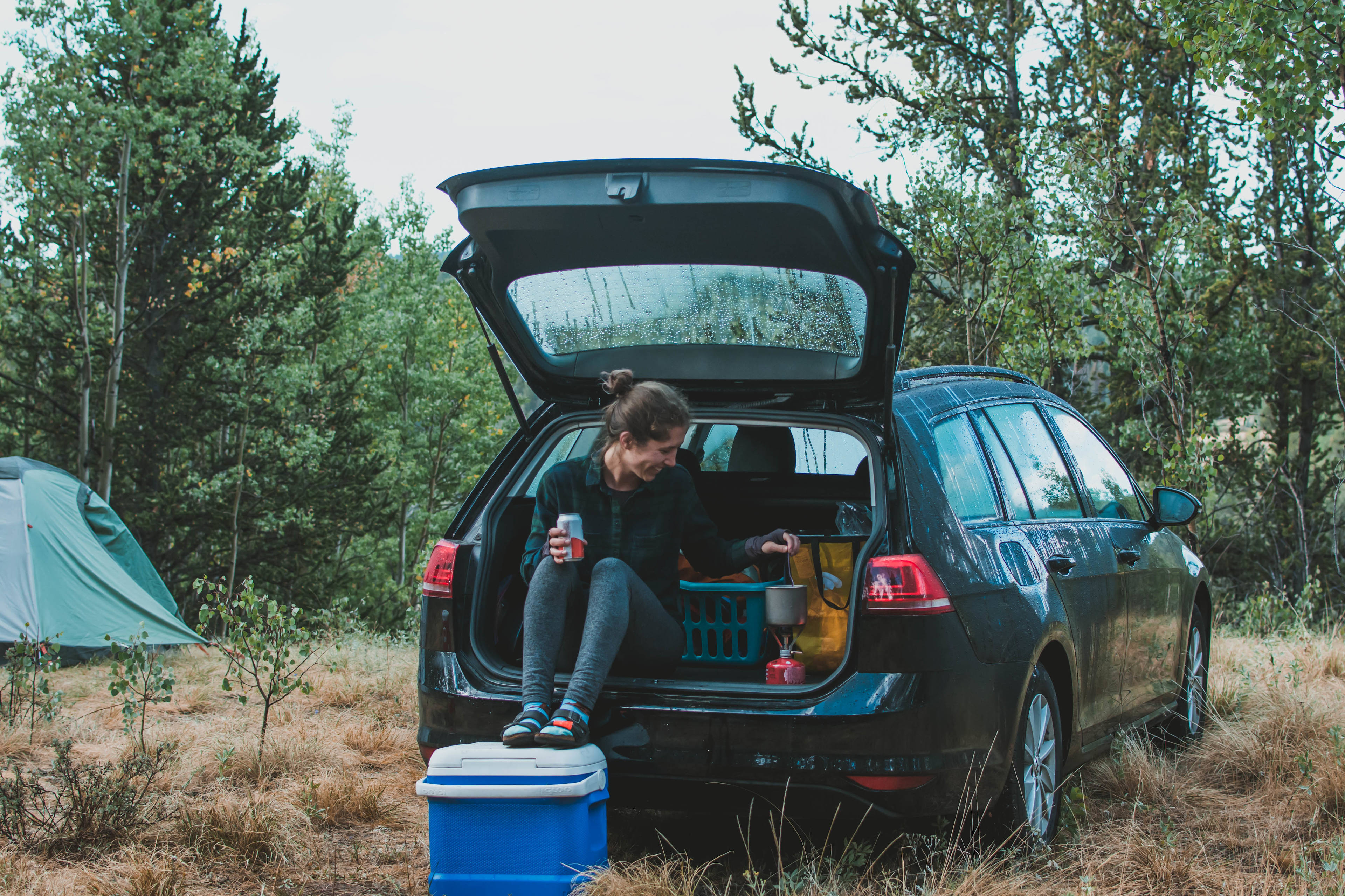 Another fire ban trick: just heat your coffee in the back of your car!