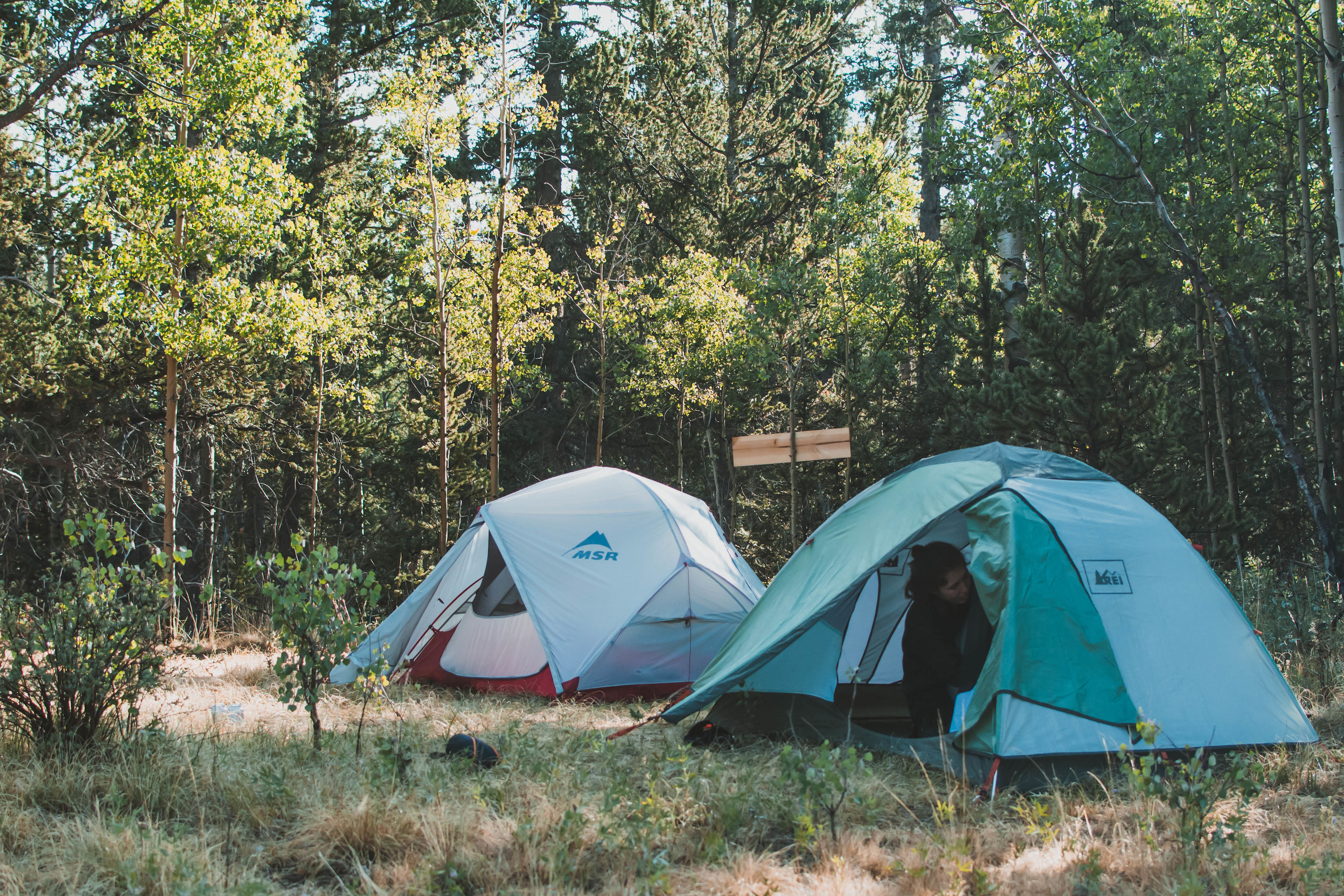 Easy to fit two tents side by side plus a car at this location.