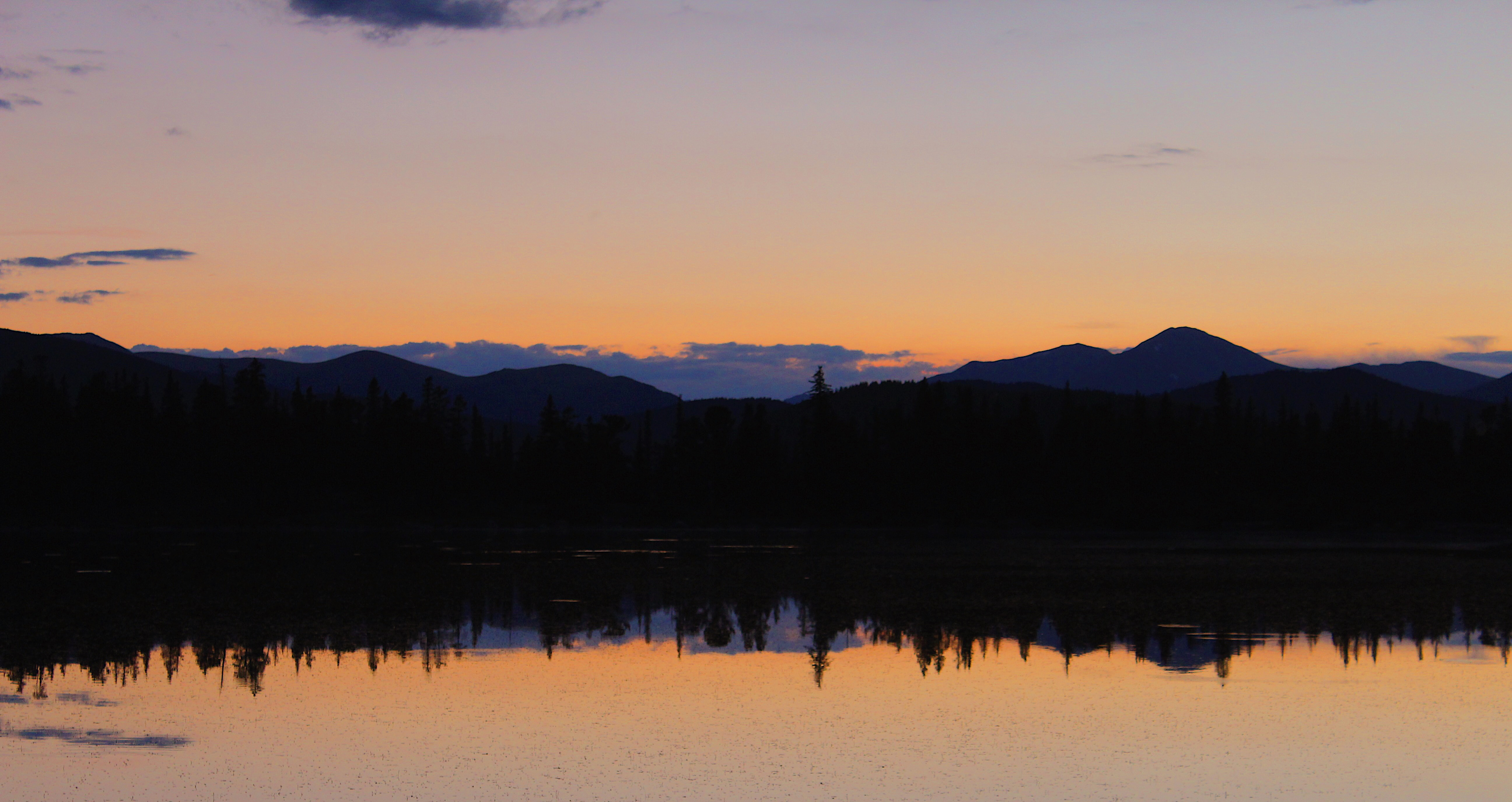 Sunset reflections on Echo Lake