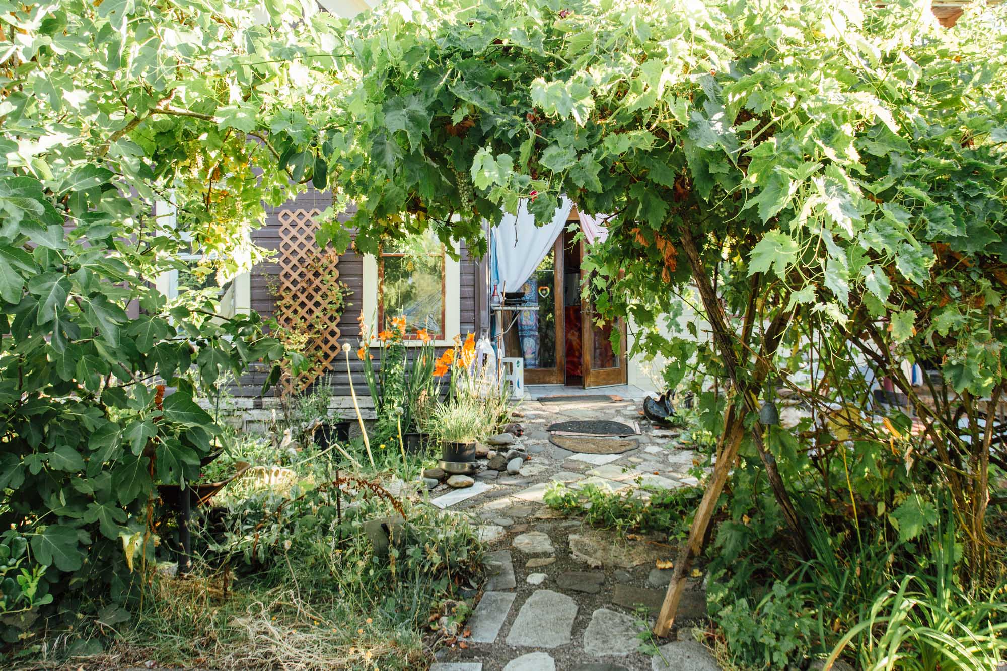 The path to the house...the gardens on this property are so cool! 