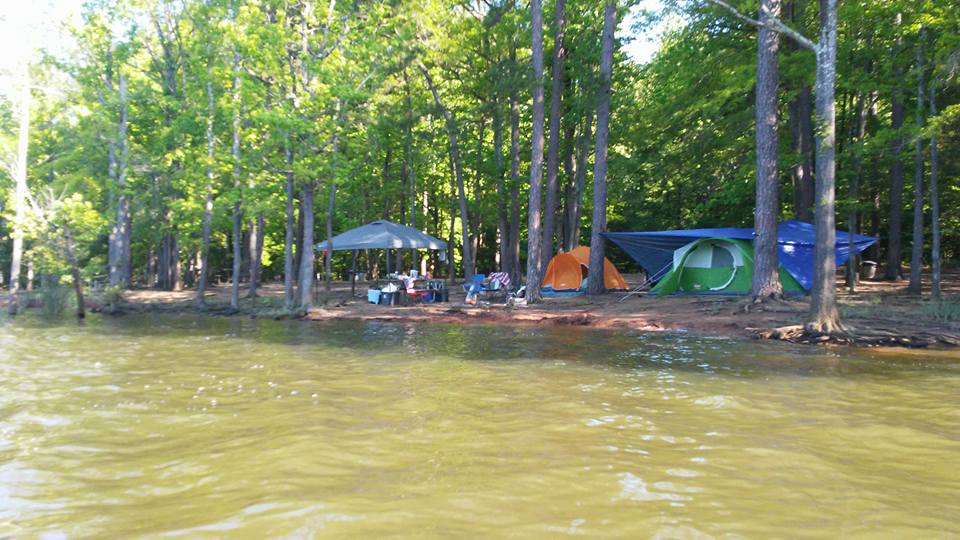 Our set up from the lake.