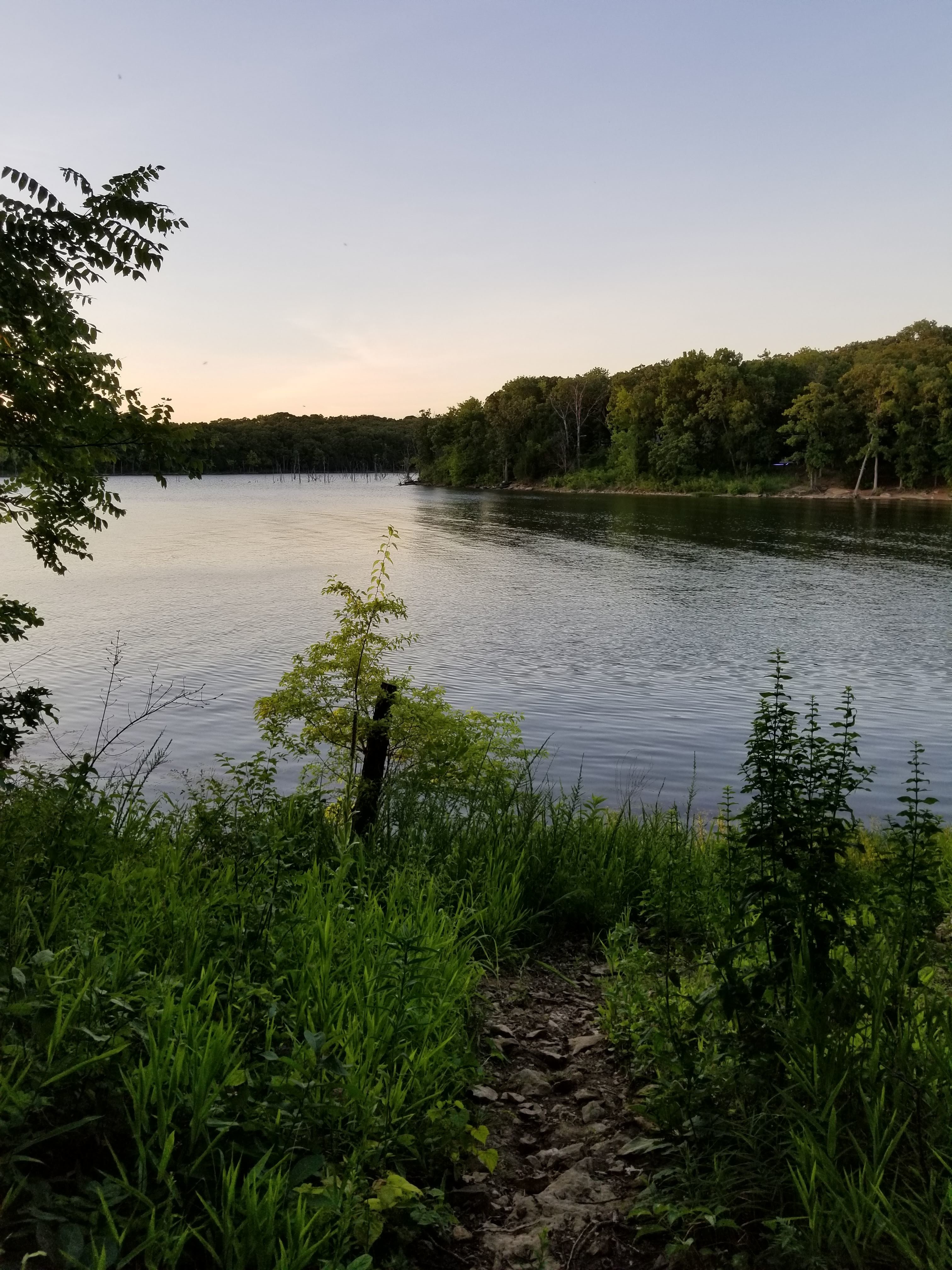 Where does the campsite trail lead?  To the lake