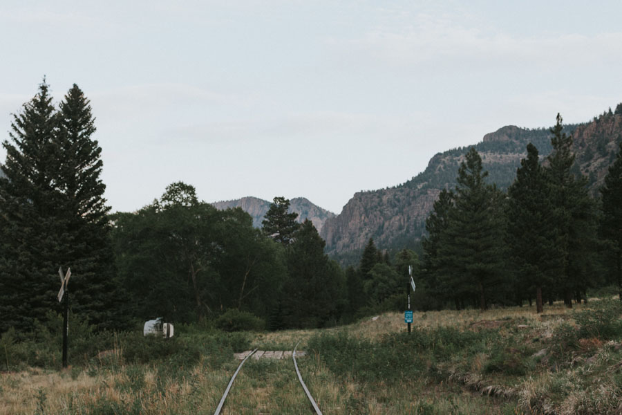 train tracks through the campground