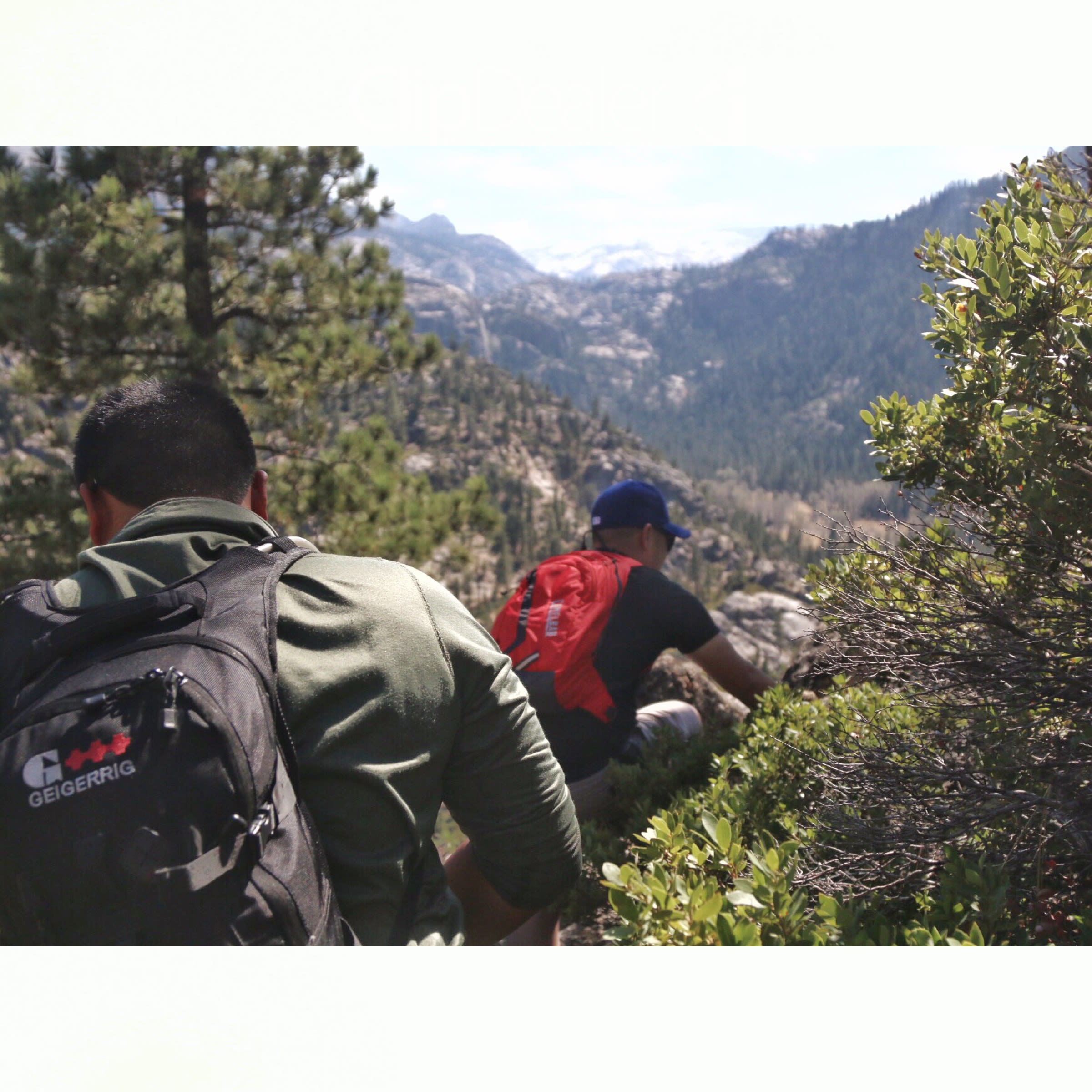 Hiking up near Column of the Giants