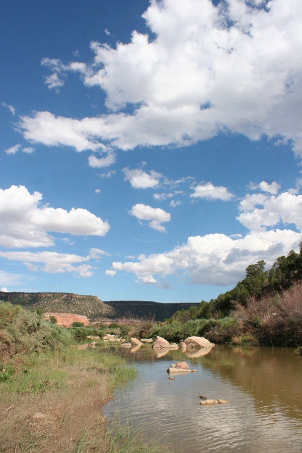 The Canadian river runs through the canyon