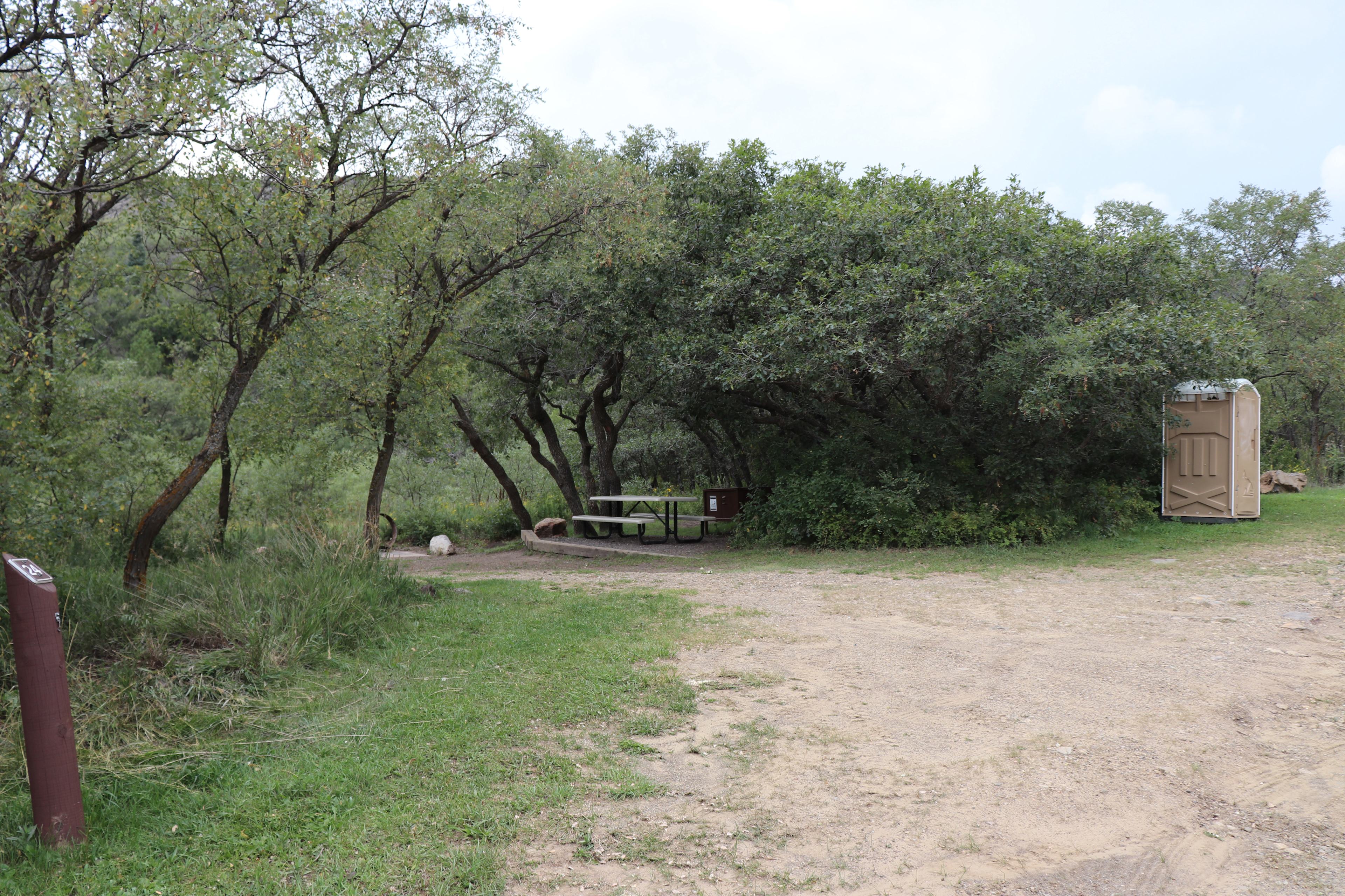 Site 24 is BEFORE you enter the park.  It's the most secluded site!