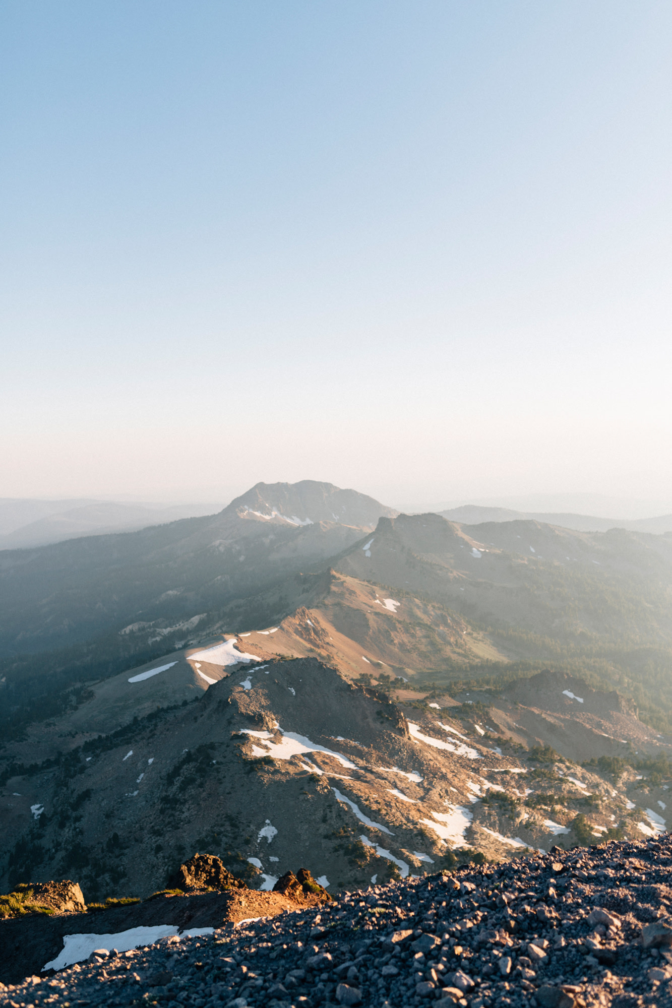 The hike up Lassen Peak — a trail head for the peak is a very short drive from Summit Lake campground.