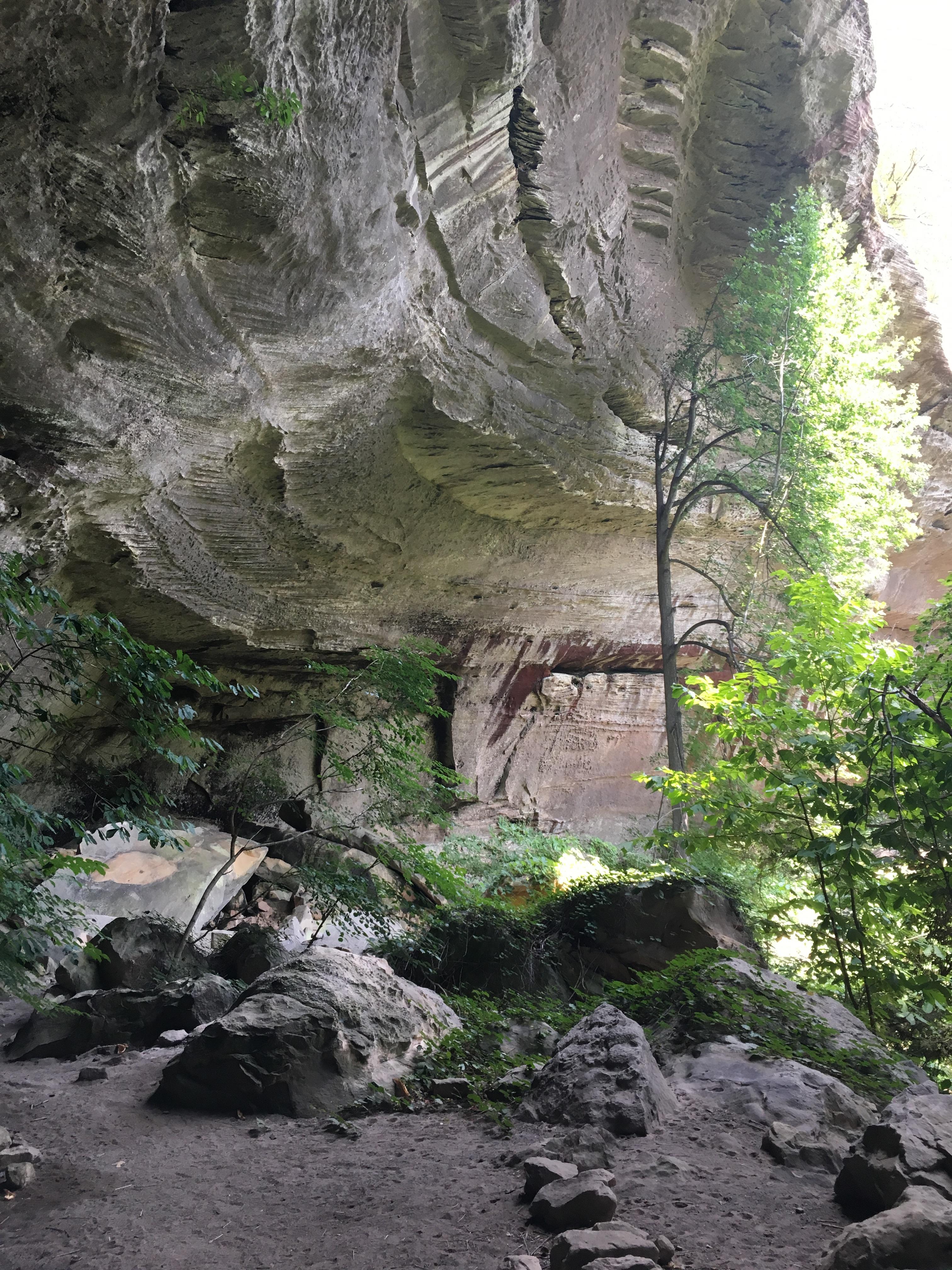 View from below Twin Arches