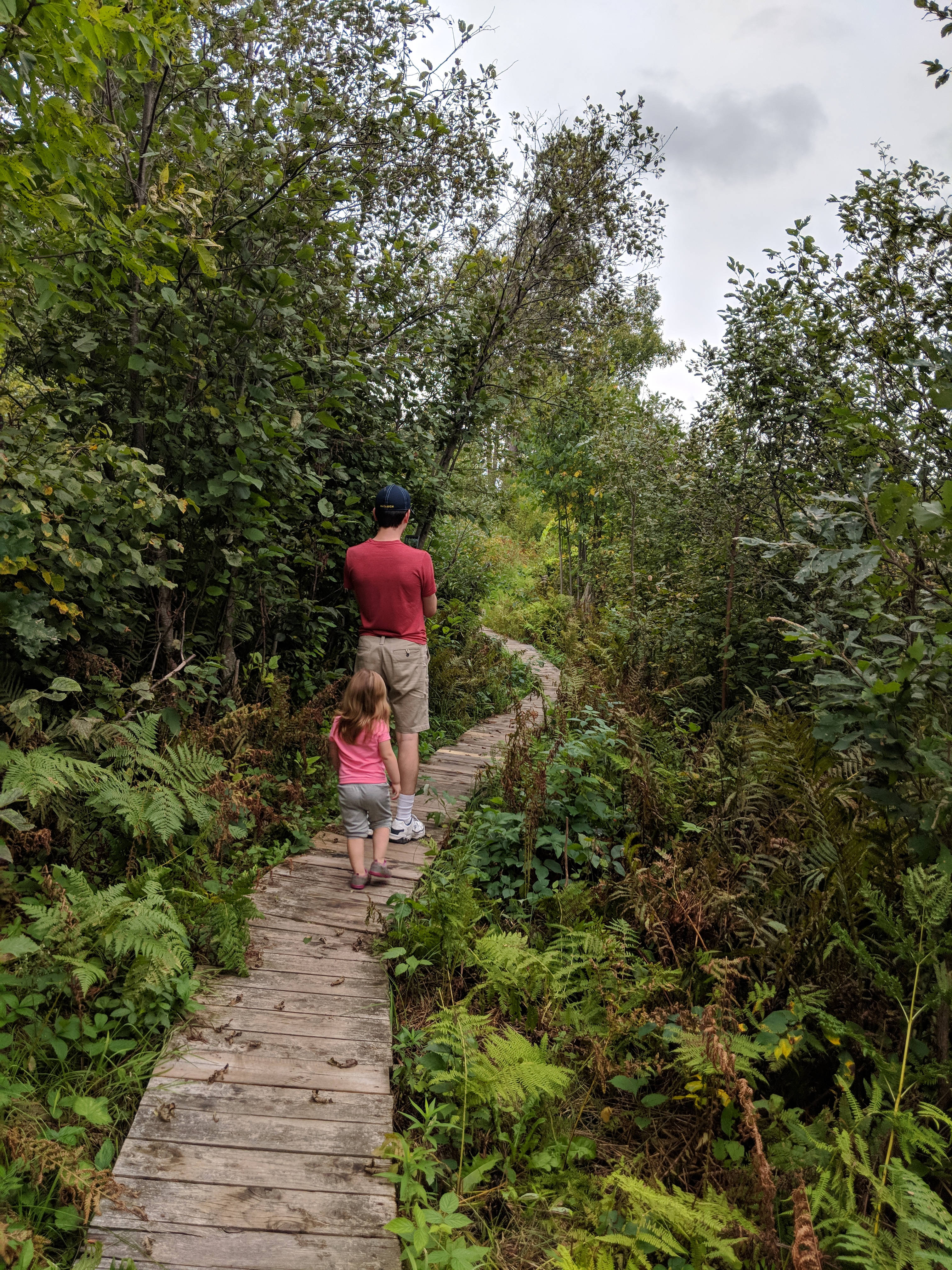 Walking on one of the many trails