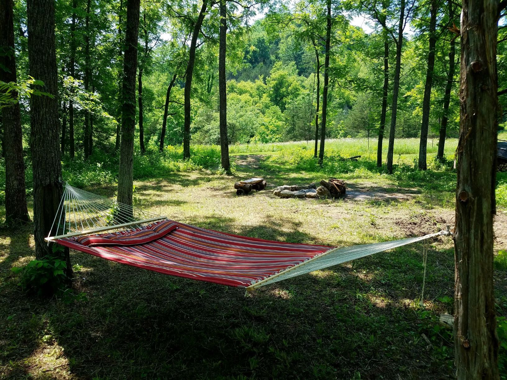 Relax and enjoy the sky from your hammock.