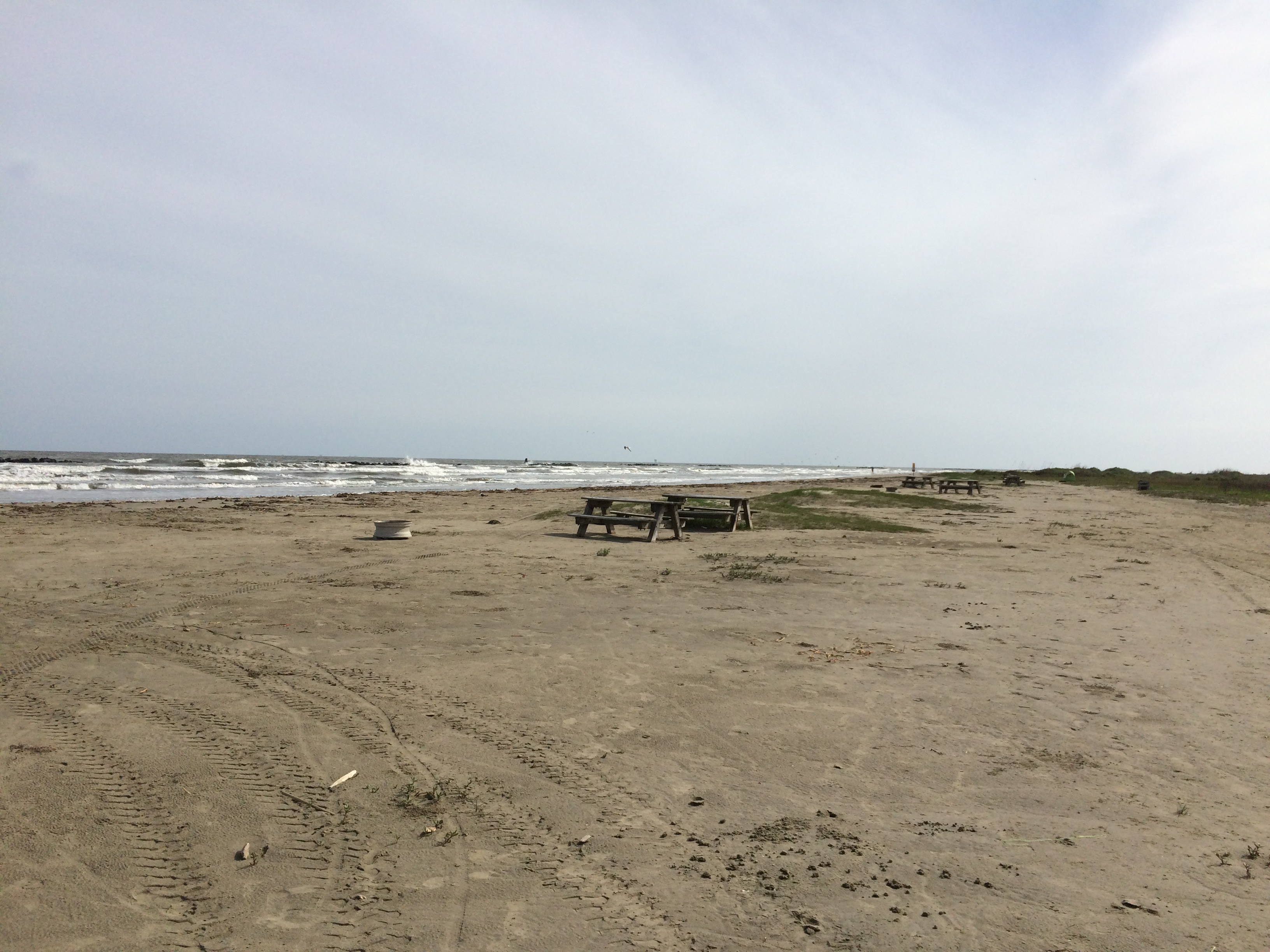 The beach at Grand Isle State Park campground.