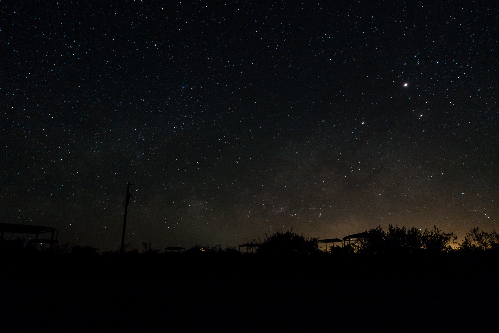 Beautiful night skies at Seminole Canyon State Park campground.
